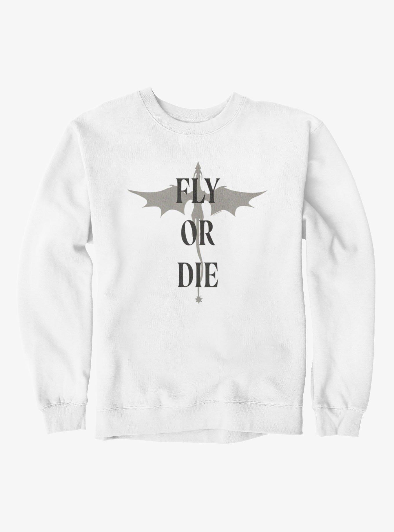 Fourth Wing The Empyrean Fly Or Die Minimalist Dragon Sweatshirt, , hi-res