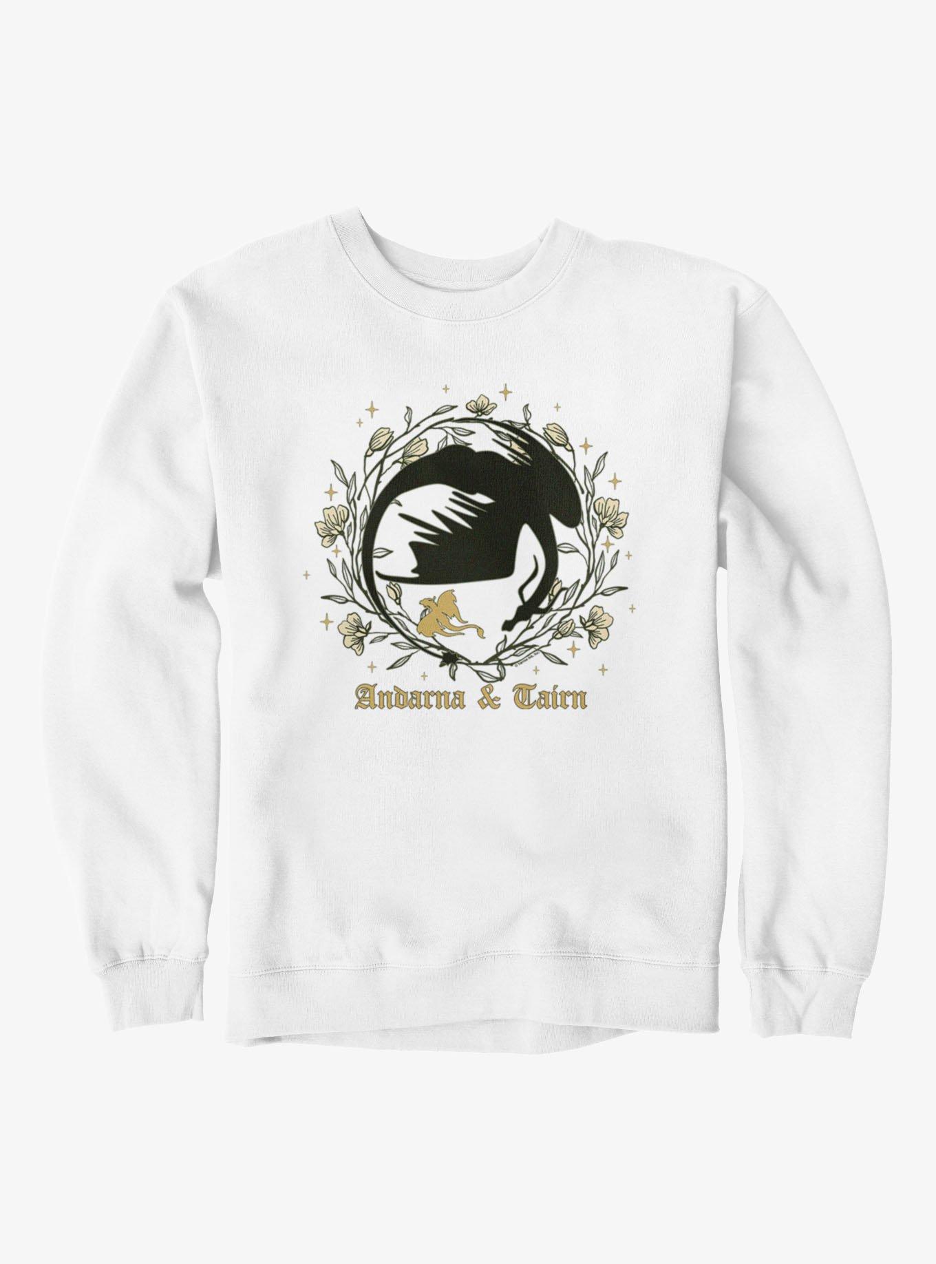 Fourth Wing The Empyrean Andarna Tairn Floral Wreath Dragon Sweatshirt, , hi-res