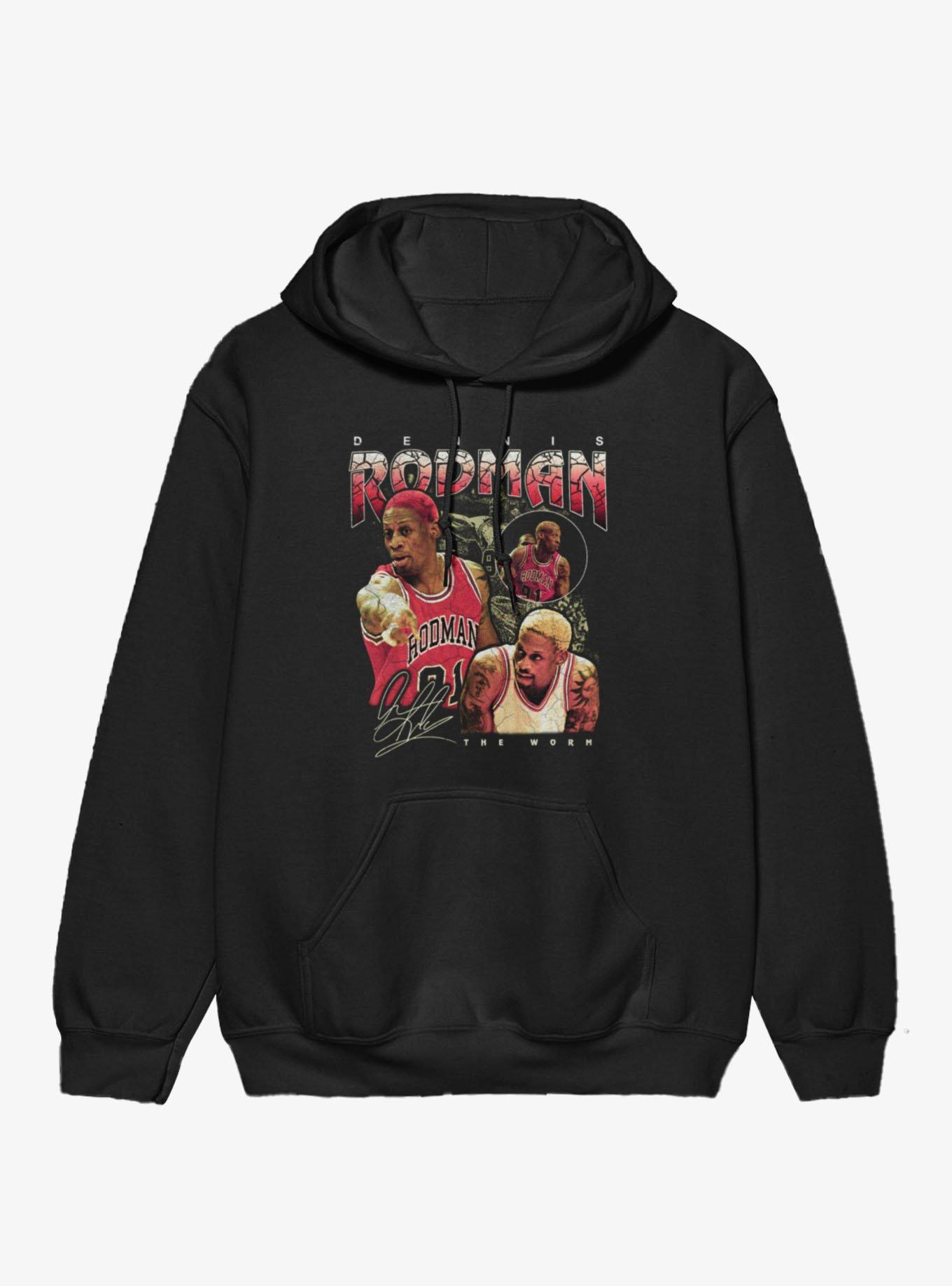 NBA Dennis Rodman Signature Collage Hoodie, BLACK, hi-res view 1