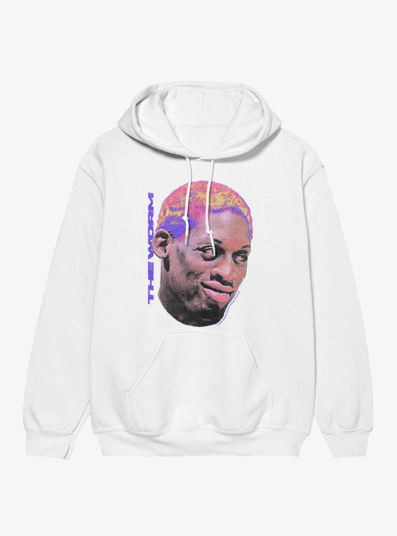 NBA Dennis Rodman The Worm Big Face Hoodie, WHITE, hi-res view 1