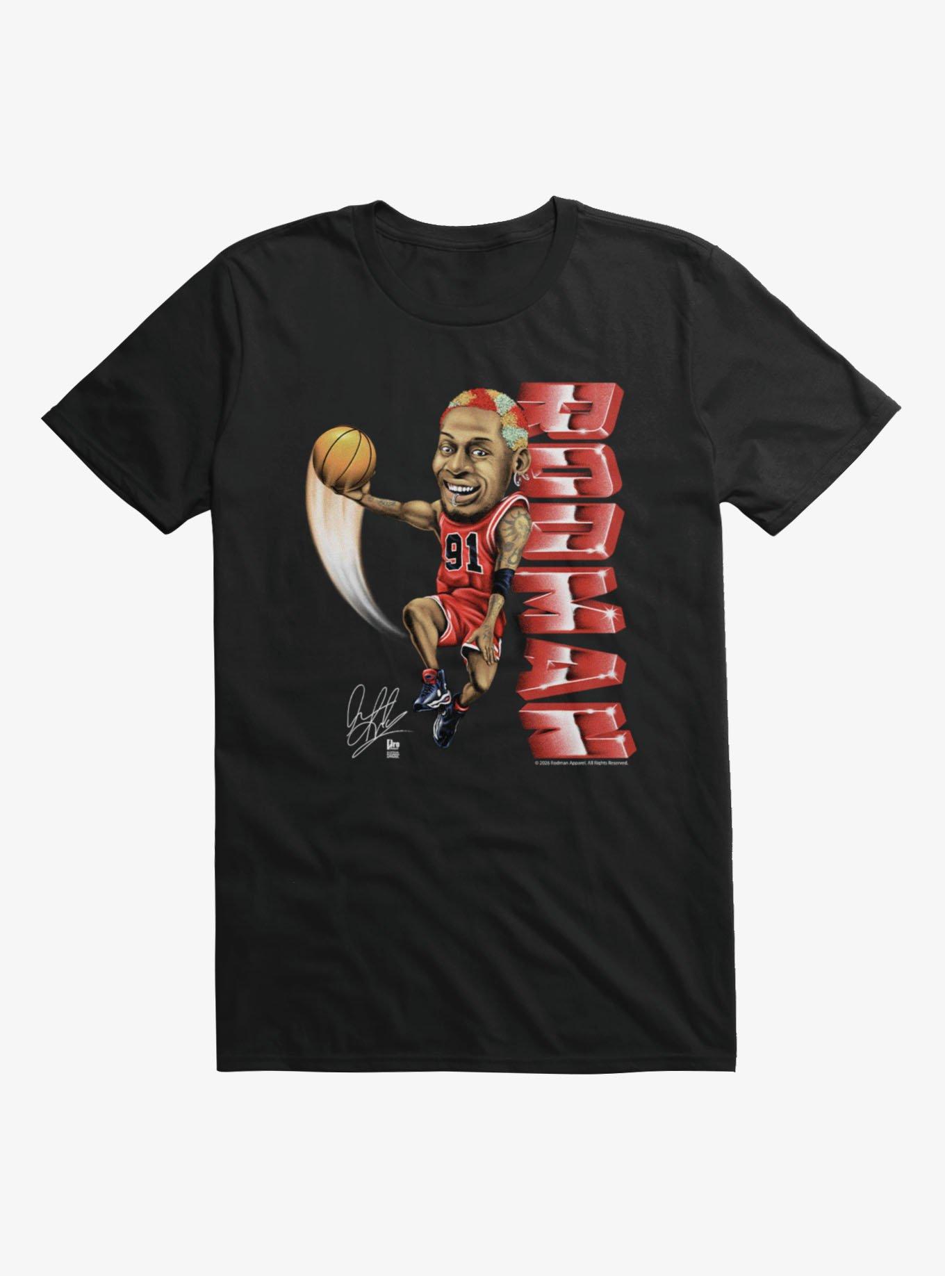 NBA Dennis Rodman Dunk Charicature T-Shirt