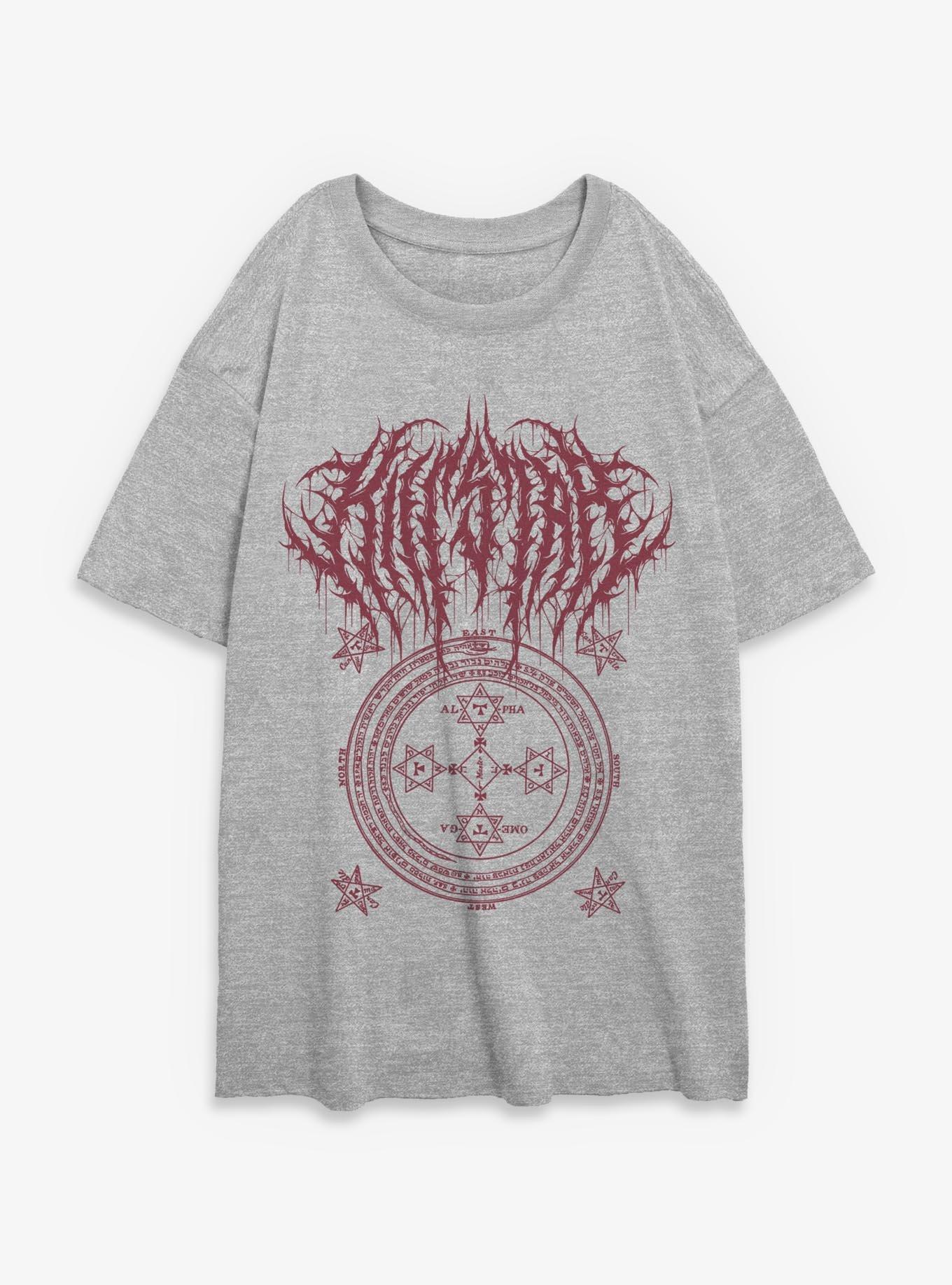 Killstar Occult Girls Oversized T-Shirt, ATH HTR, hi-res view 1