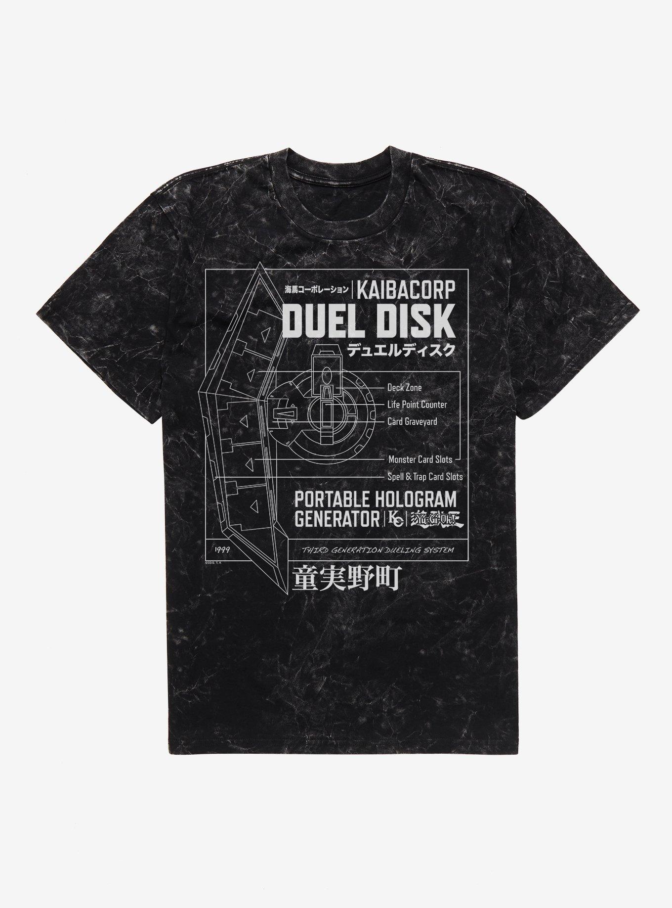 Yu-Gi-Oh! Duel Monsters Duel Disk Blue Prints Mineral Wash T-Shirt BoxLunch Exclusive, , hi-res