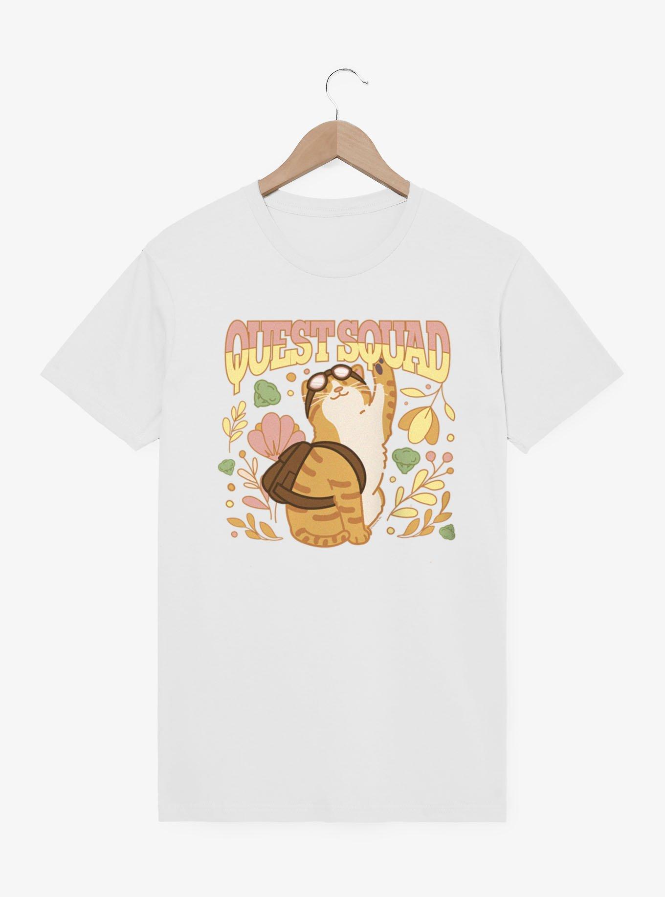 Fourth Wing The Empyrean Quest Squad Cute Goggles Cat T-Shirt, , hi-res