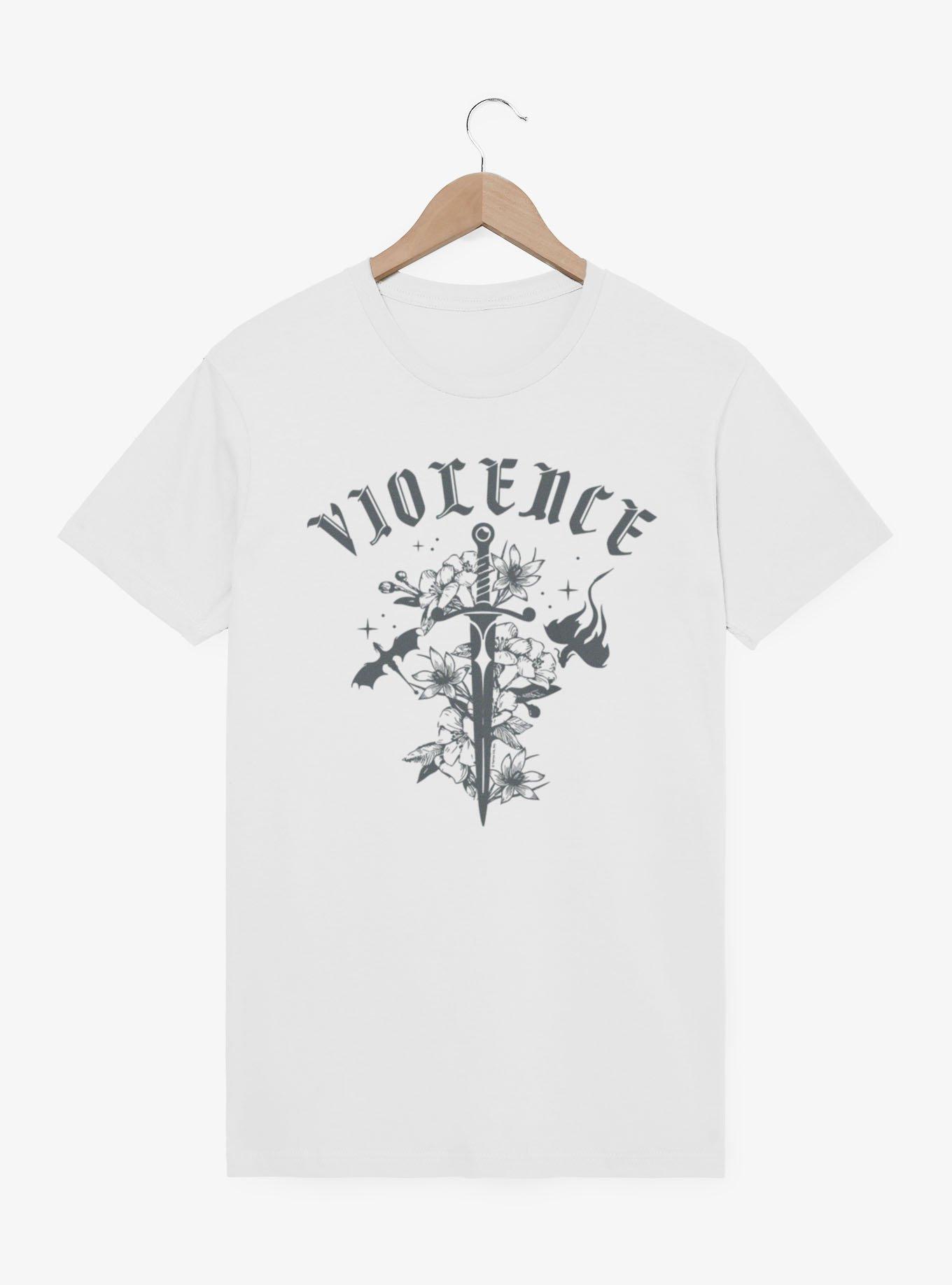 Fourth Wing The Empyrean Violence Sword Retro T-Shirt, , hi-res