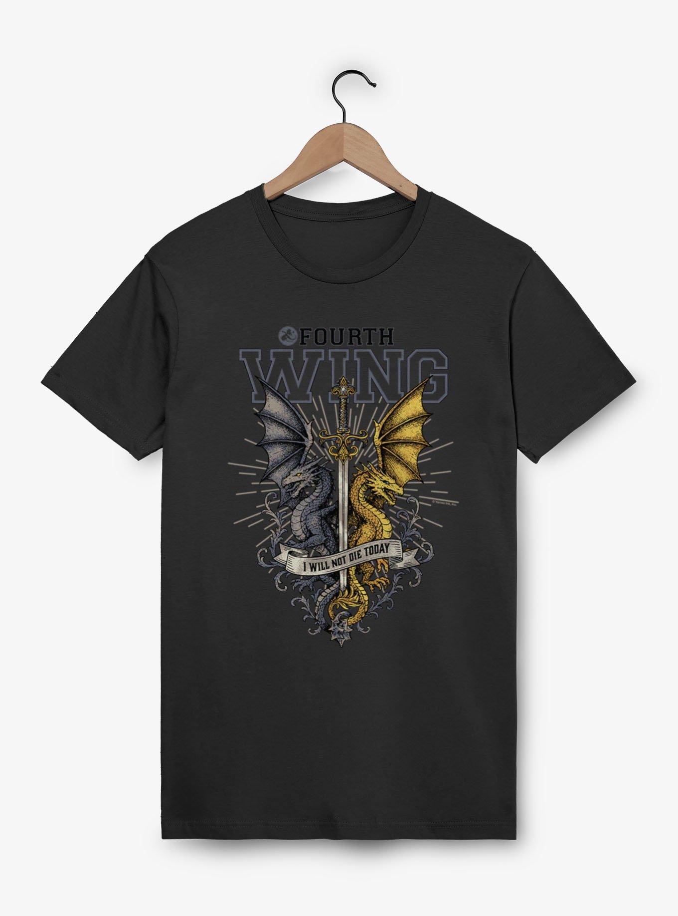 Fourth Wing The Empyrean Black And Gold Dragons T-Shirt, , hi-res