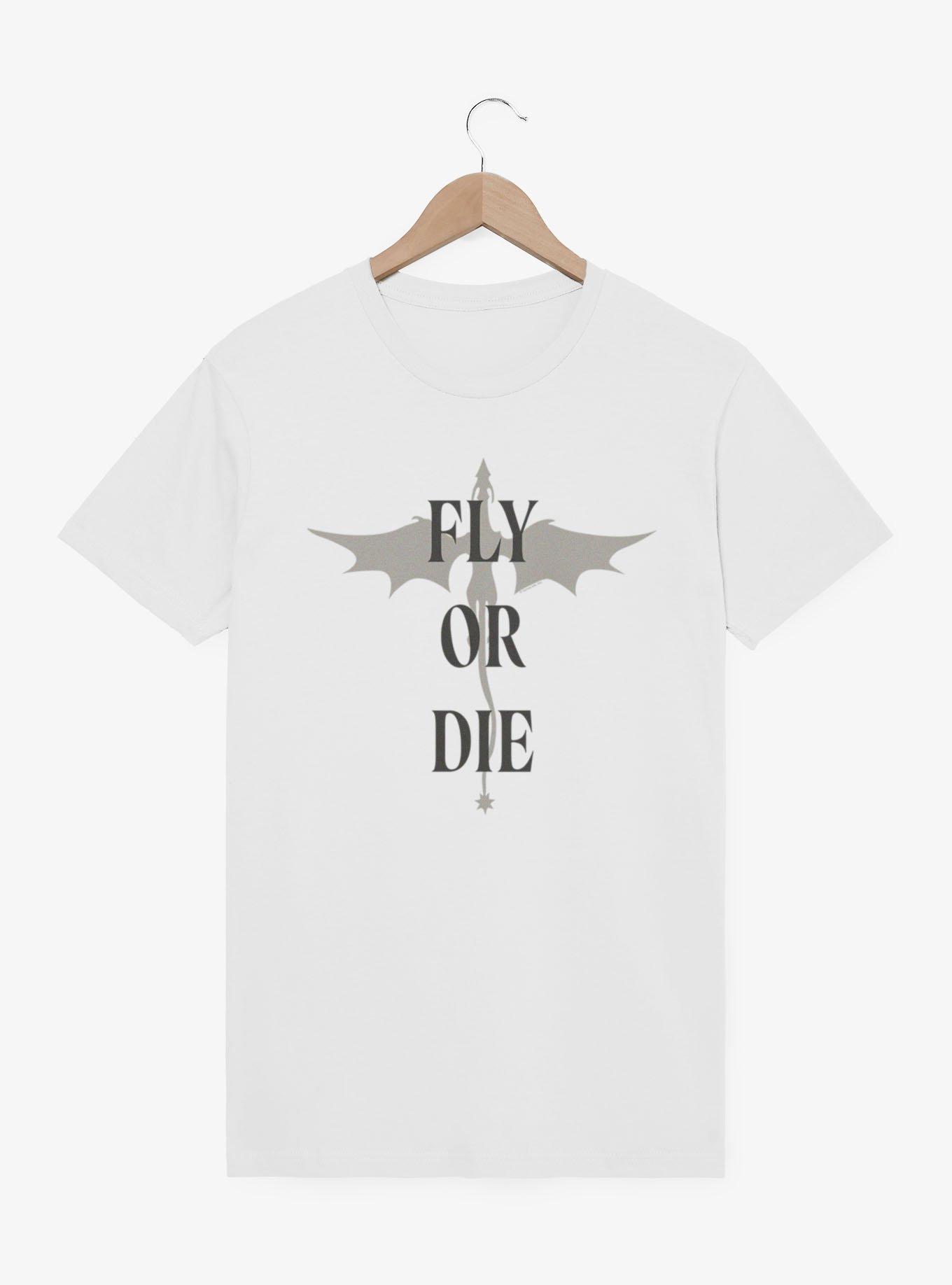 Fourth Wing The Empyrean Fly Or Die Minimalist Dragon T-Shirt, , hi-res