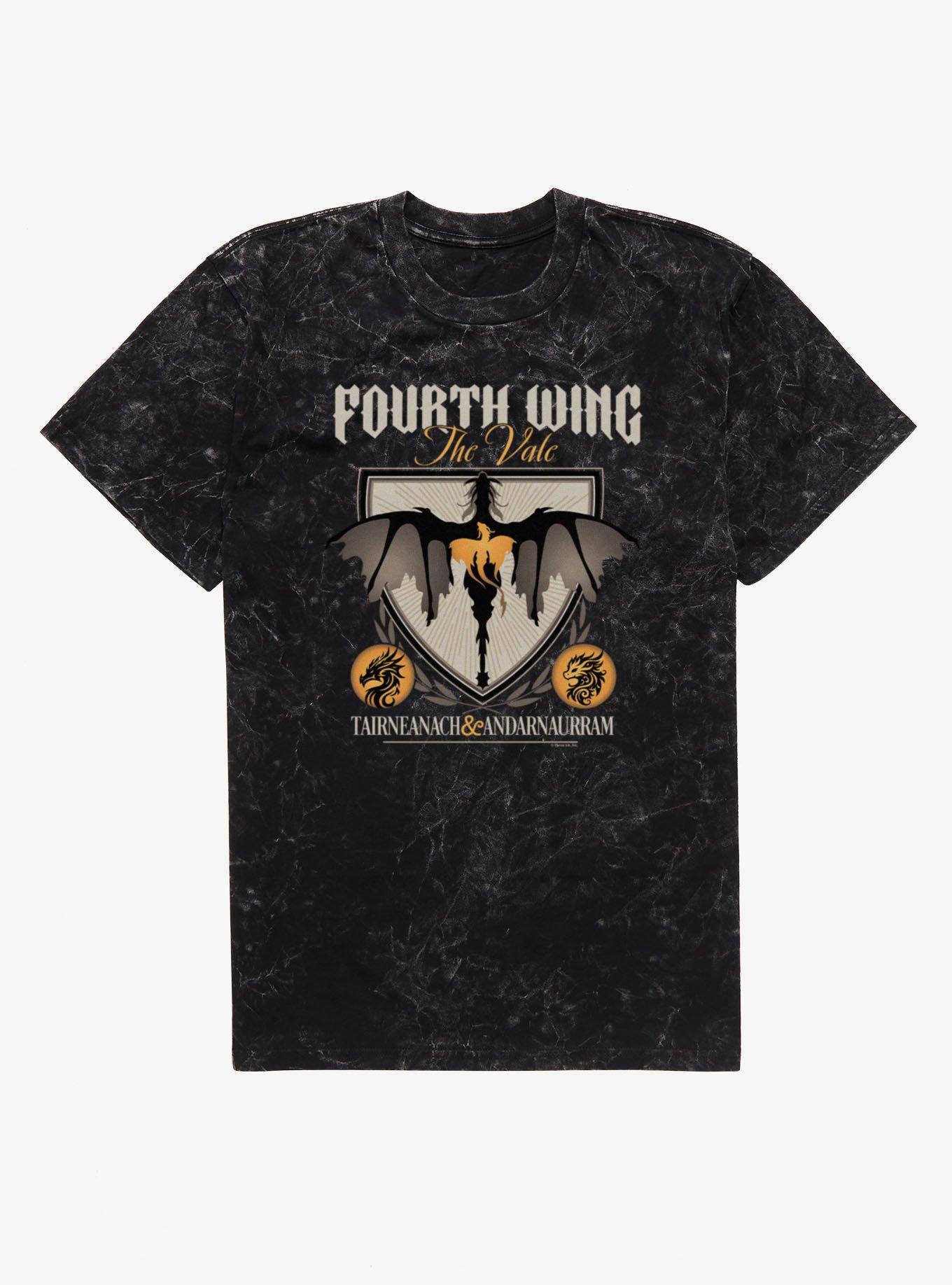 Fourth Wing The Empyrean The Vale Dragon Crest Mineral Wash T-Shirt, , hi-res