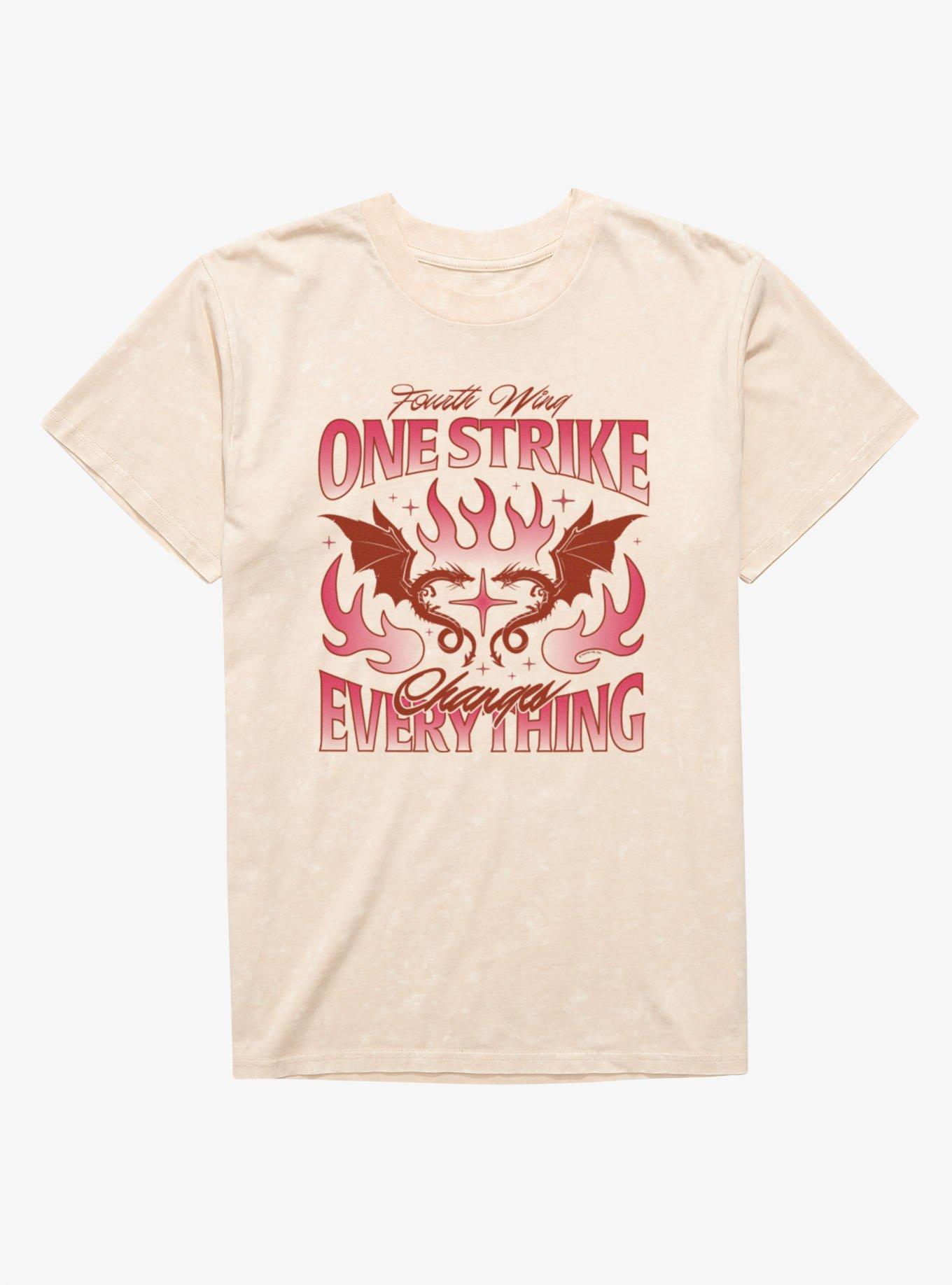 Fourth Wing The Empyrean One Strike Changes Everything Mineral Wash T-Shirt