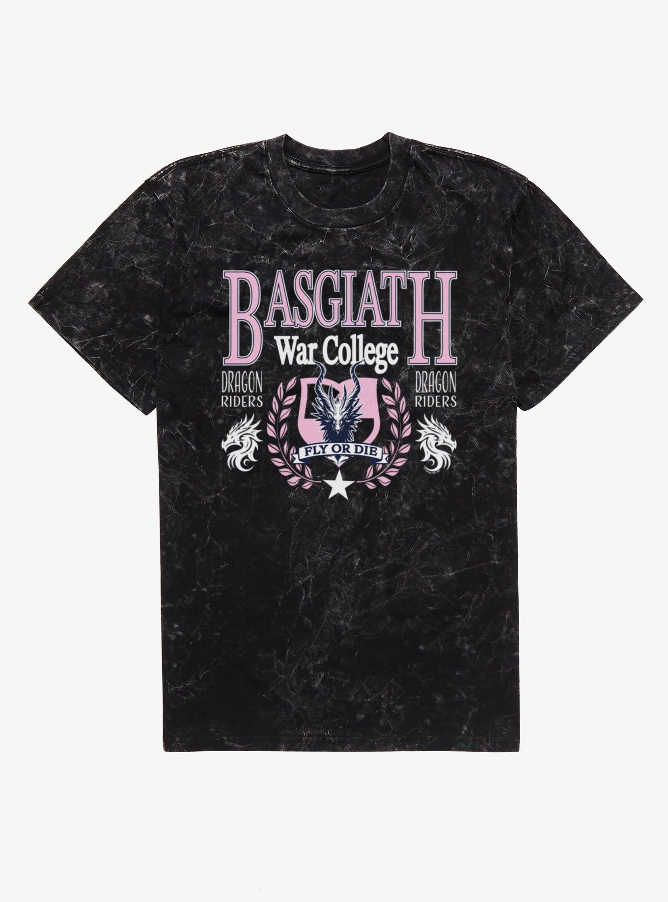 Fourth Wing The Empyrean Fly Or Die Pink Text Mineral Wash T-Shirt, , hi-res