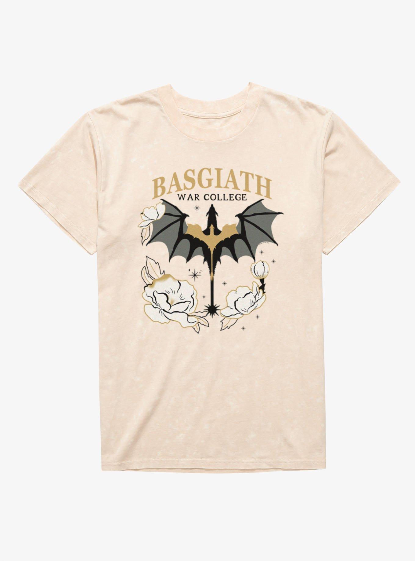 Fourth Wing The Empyrean Basgiath War Yellow Retro Mineral Wash T-Shirt, , hi-res