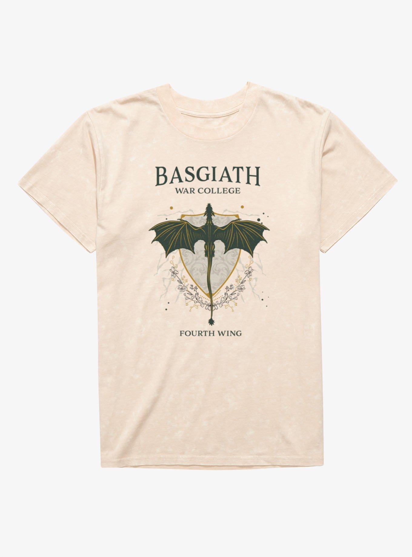 Fourth Wing The Empyrean Basgiath War College Retro Mineral Wash T-Shirt, , hi-res