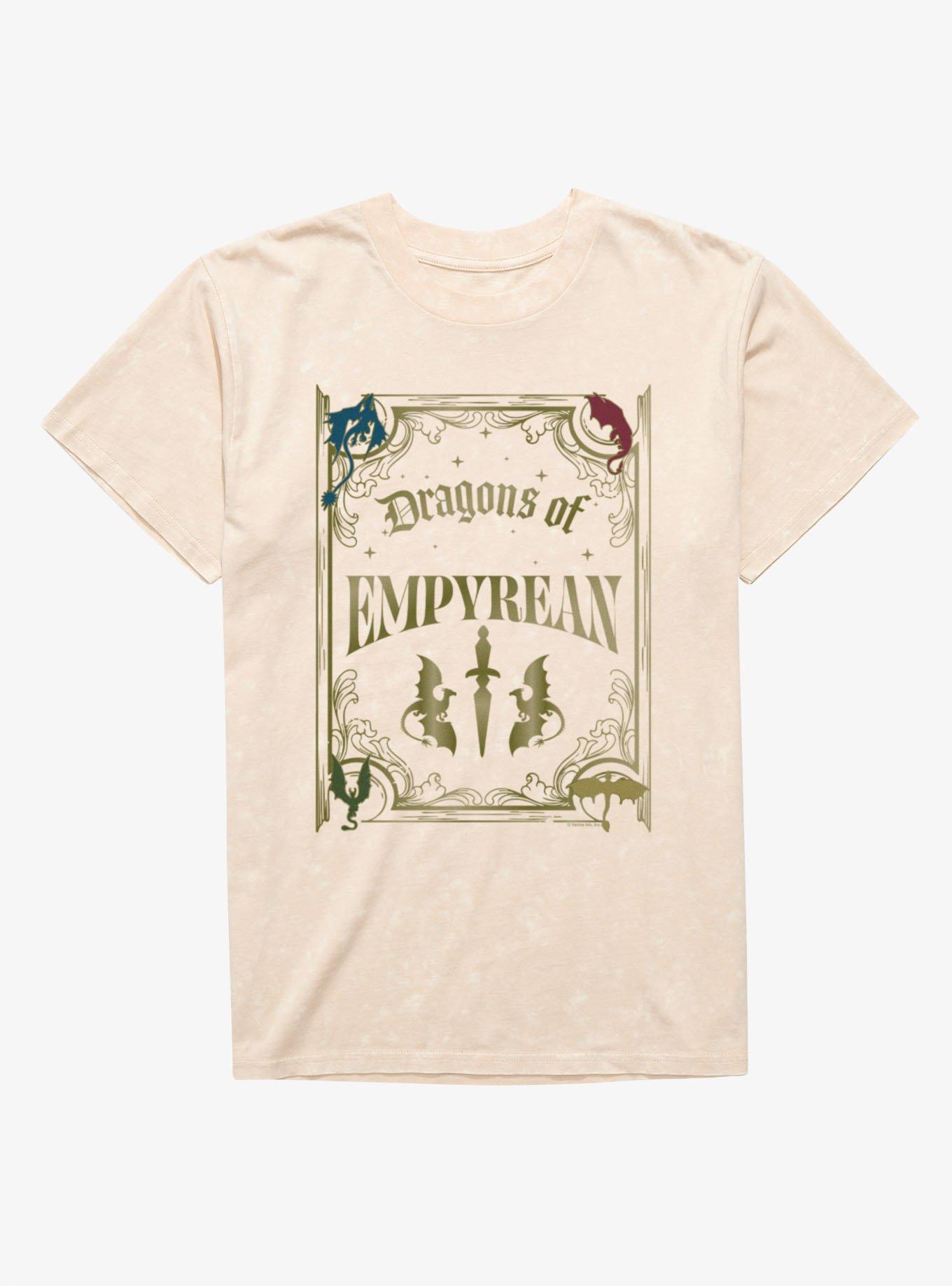 Fourth Wing The Empyrean Dragons Gold Mineral Wash T-Shirt, , hi-res