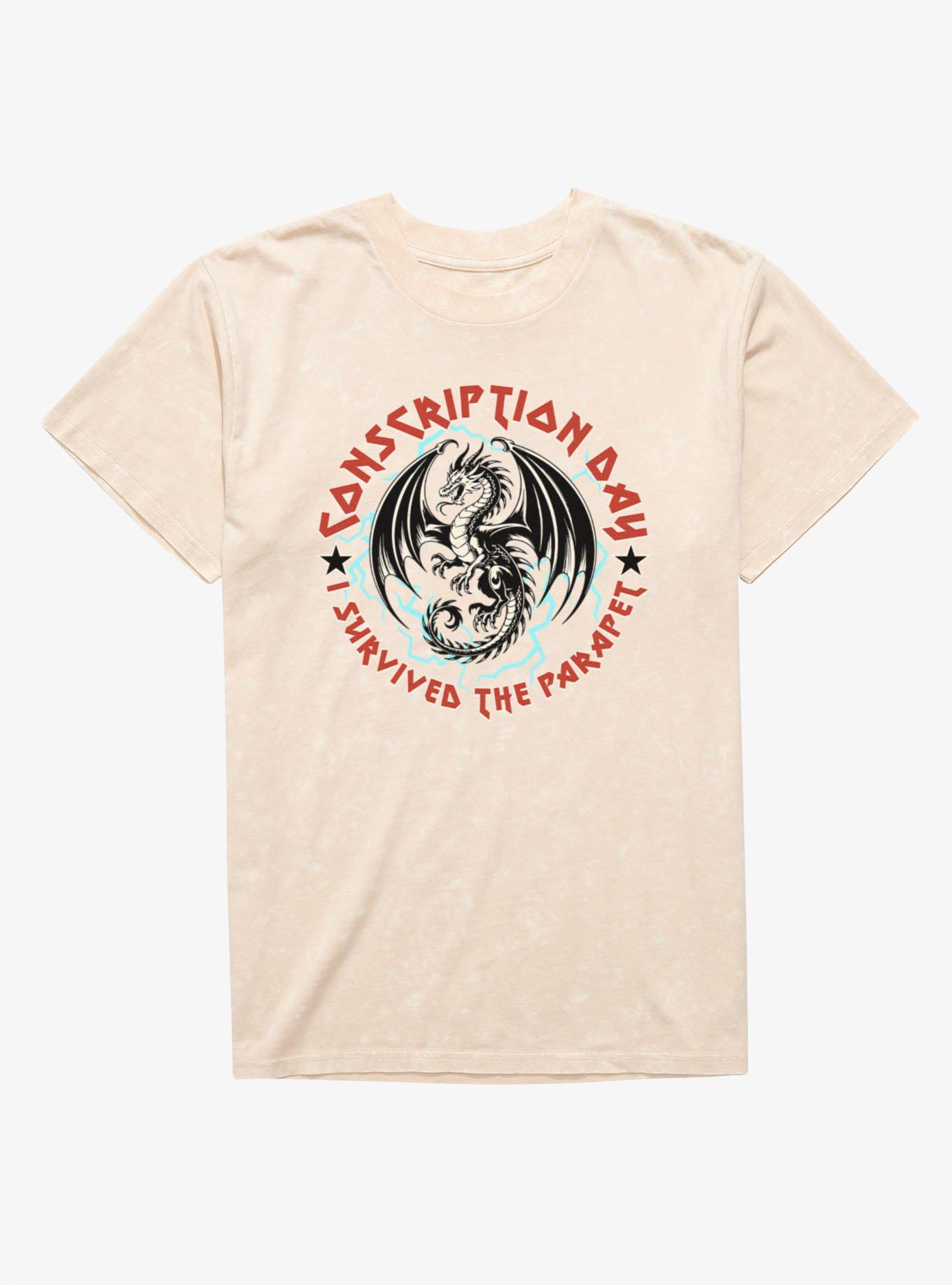Fourth Wing The Empyrean Conscription Day I Survived Mineral Wash T-Shirt, , hi-res