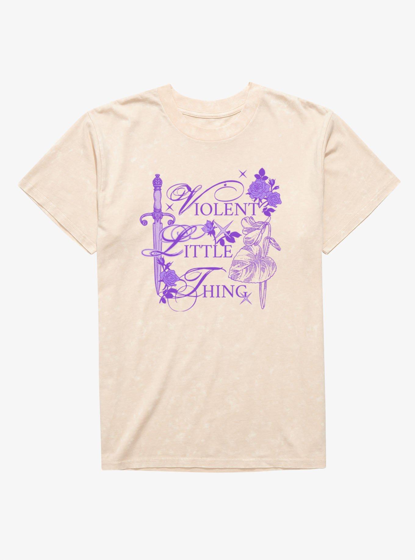 Fourth Wing The Empyrean Purple Little Thing Mineral Wash T-Shirt, , hi-res
