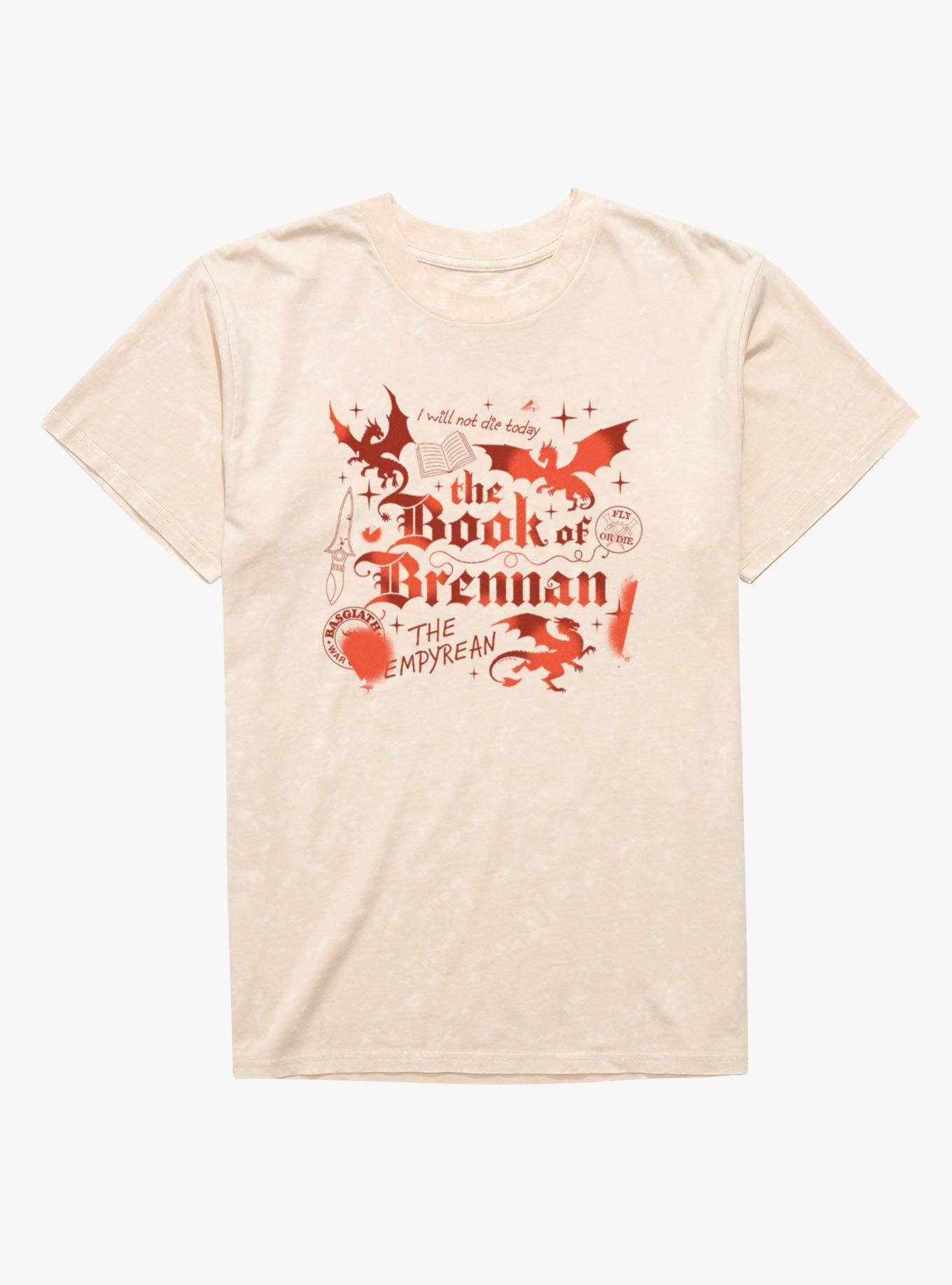 Fourth Wing The Empyrean The Book Of Brennan Mineral Wash T-Shirt, , hi-res