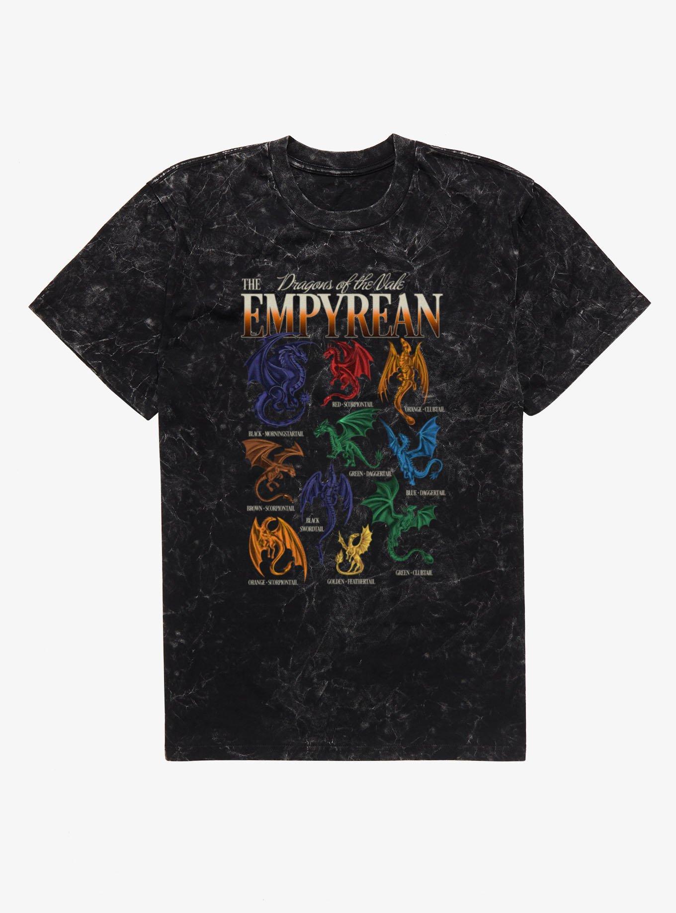 Fourth Wing The Empyrean Dragons Of Vale Retro Mineral Wash T-Shirt, , hi-res
