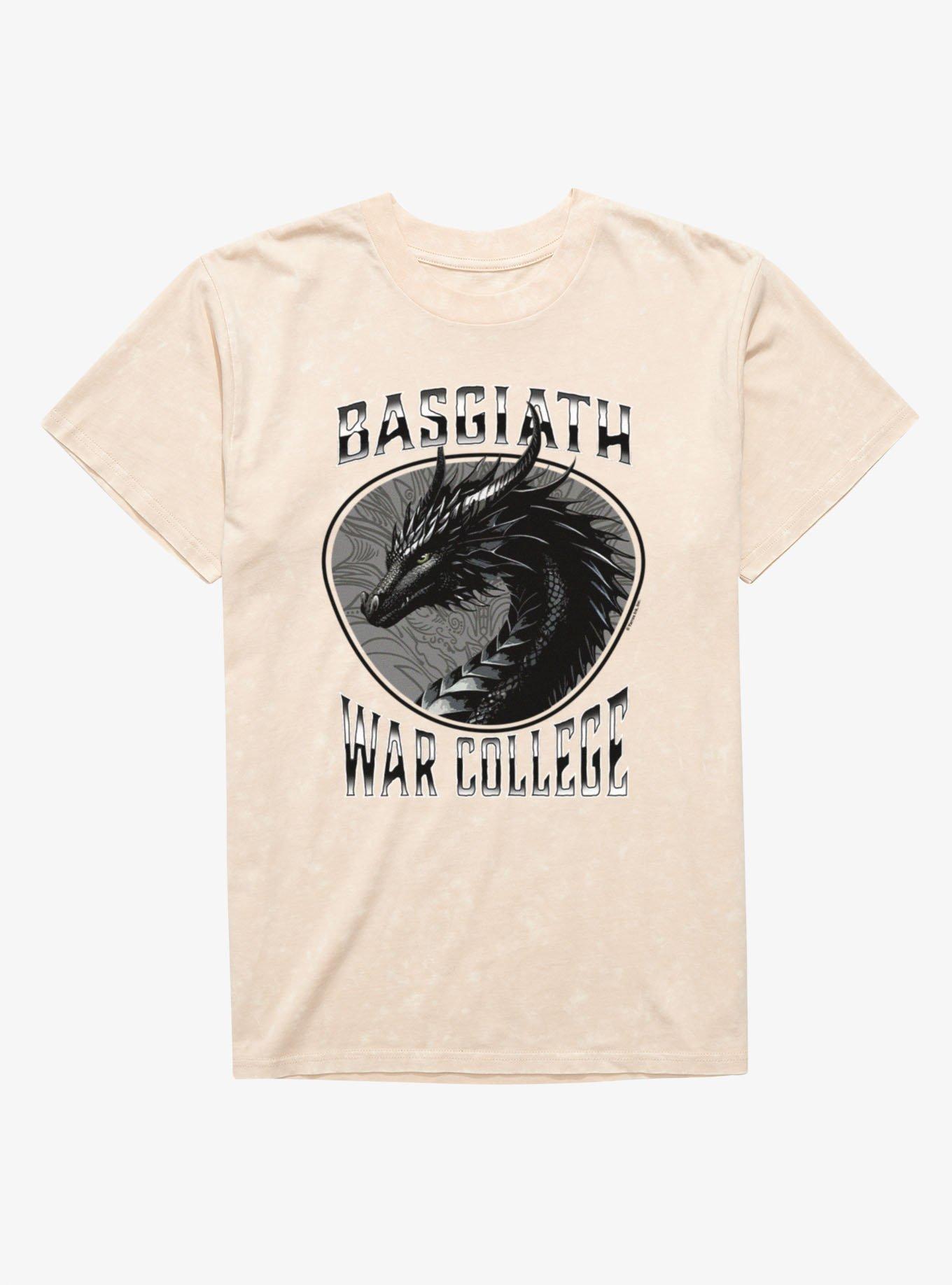 Fourth Wing The Empyrean Basgiath Tairn Dragon Portrait Mineral Wash T-Shirt