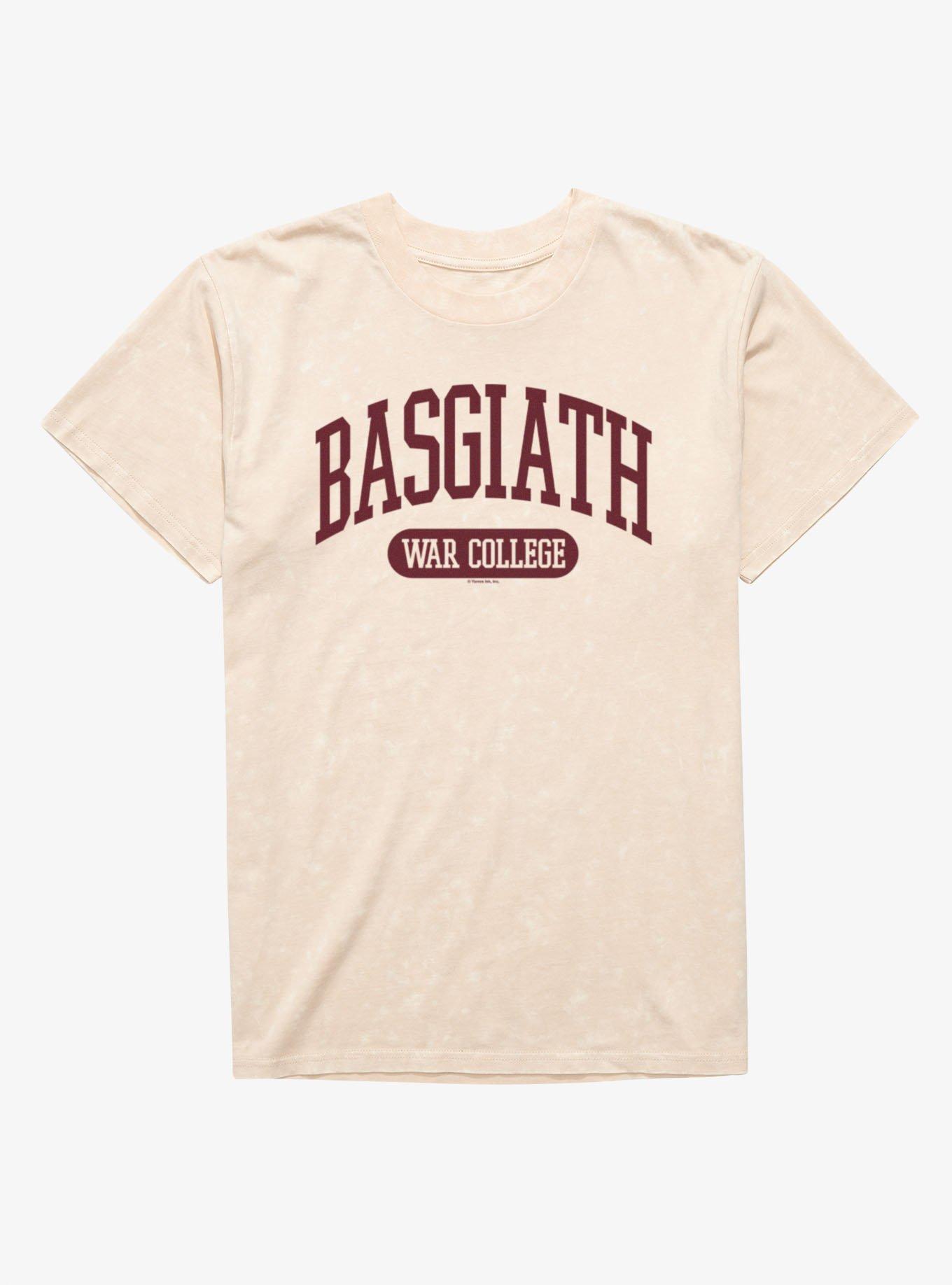 Fourth Wing The Empyrean Basgiath War College Varsity Red Mineral Wash T-Shirt, , hi-res