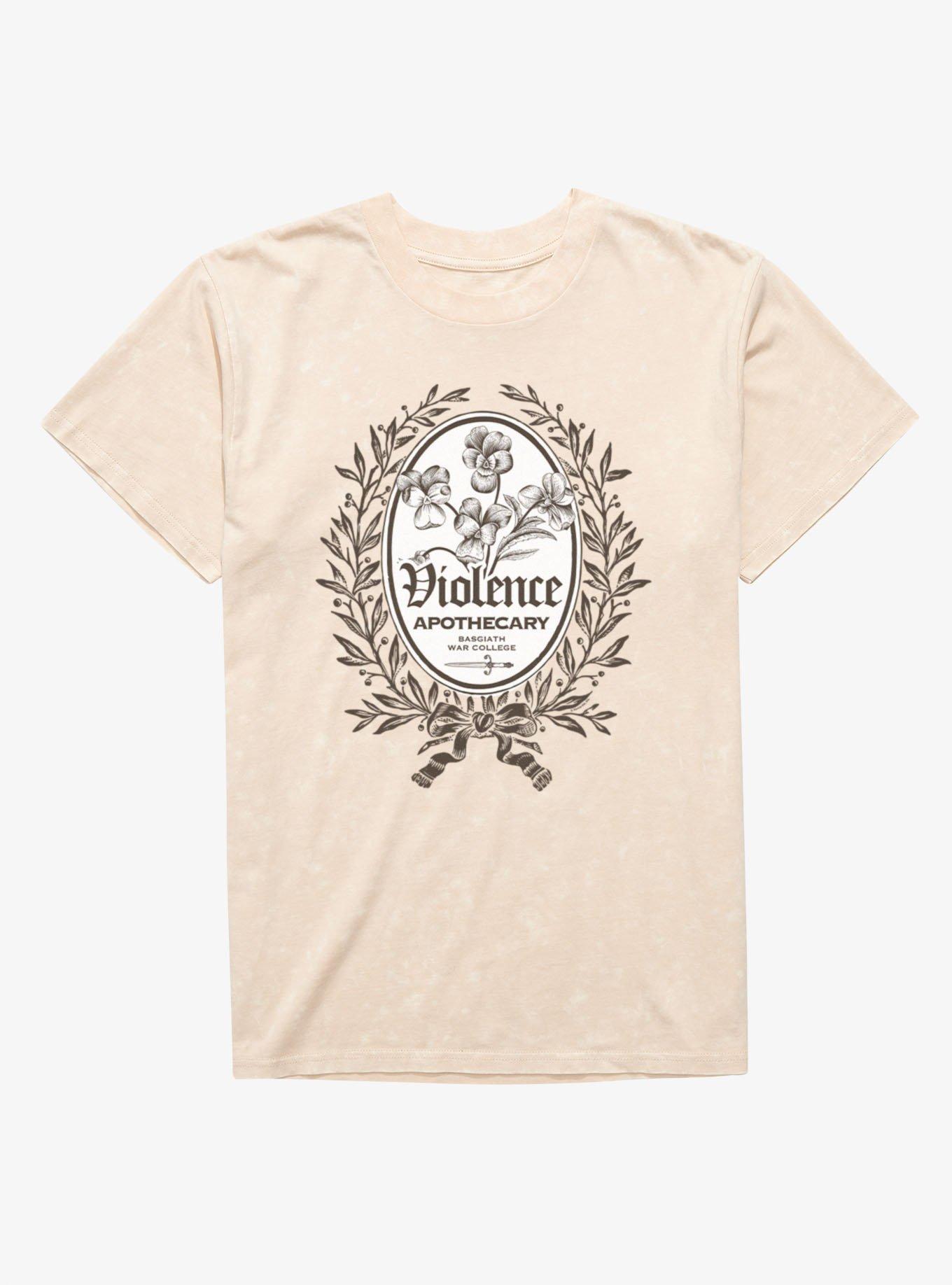 Fourth Wing The Empyrean Violence Apothecary Badge Mineral Wash T-Shirt, , hi-res