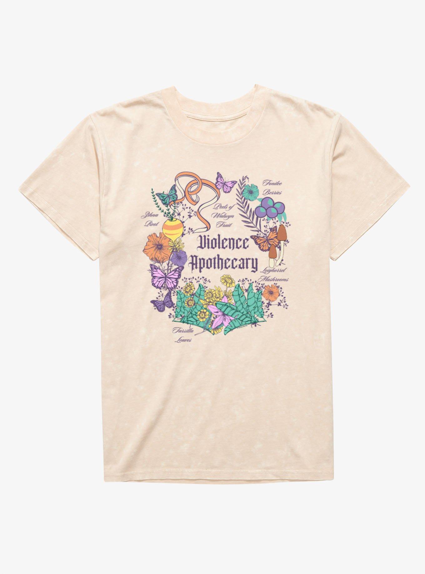 Fourth Wing The Empyrean Violence Apothecary Magical Mineral Wash T-Shirt, , hi-res