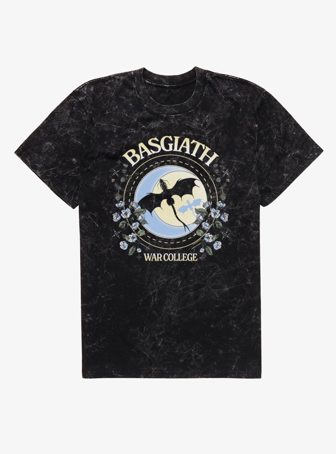 Fourth Wing The Empyrean Basgiath War College Flying Dragon Mineral Wash T-Shirt, , hi-res