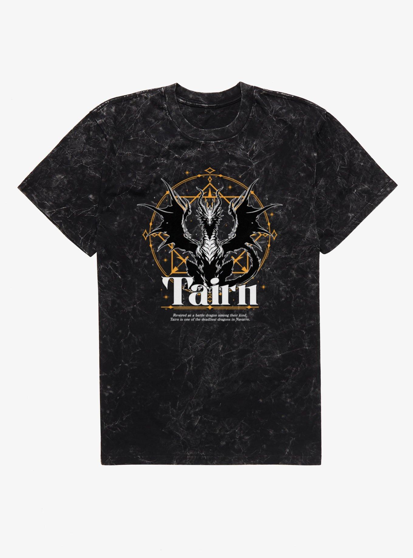 Fourth Wing The Empyrean Tairn Revered Dragon Crest Mineral Wash T-Shirt, , hi-res