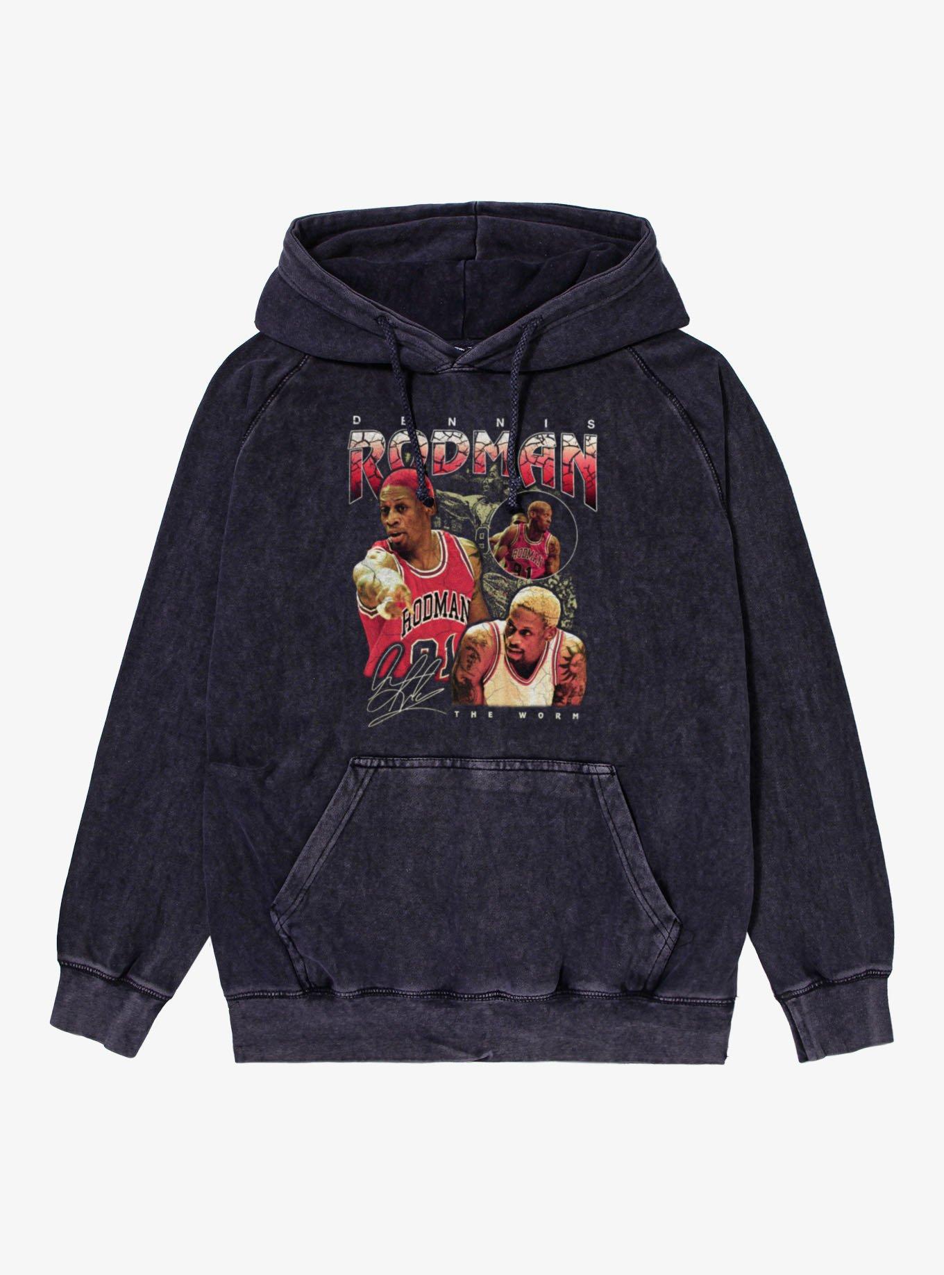 NBA Dennis Rodman Signature Collage Mineral Wash Hoodie, , hi-res