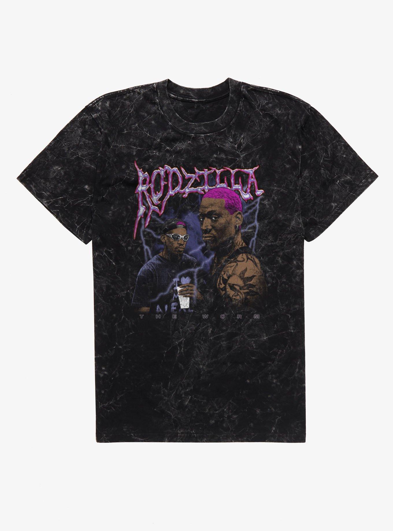 NBA Dennis Rodman Rodzilla The Worm Mineral Wash T-Shirt, , hi-res
