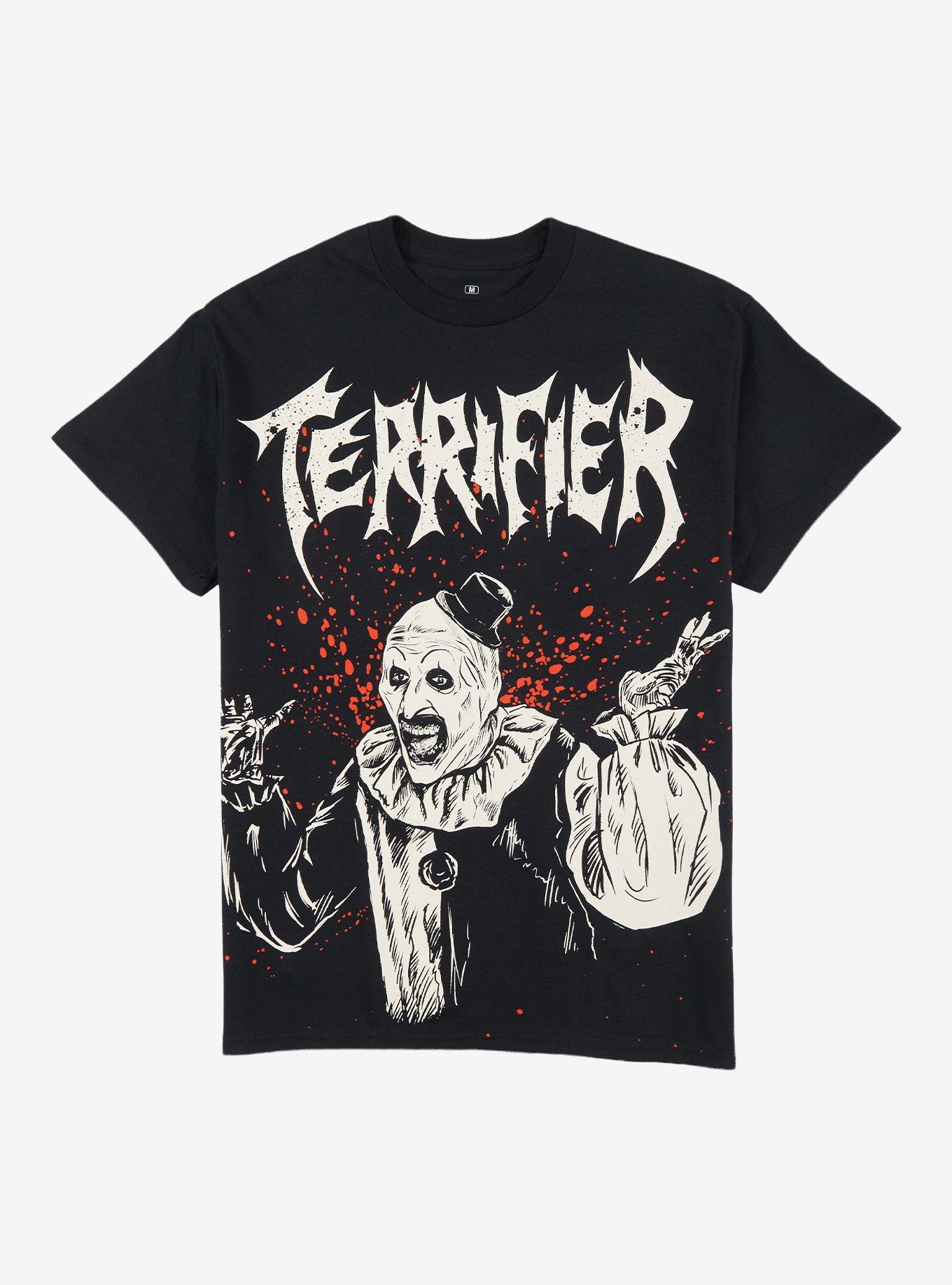 VERTEBRAE33 Terrifier Art The Clown Blood T-Shirt By Vertebrae33
