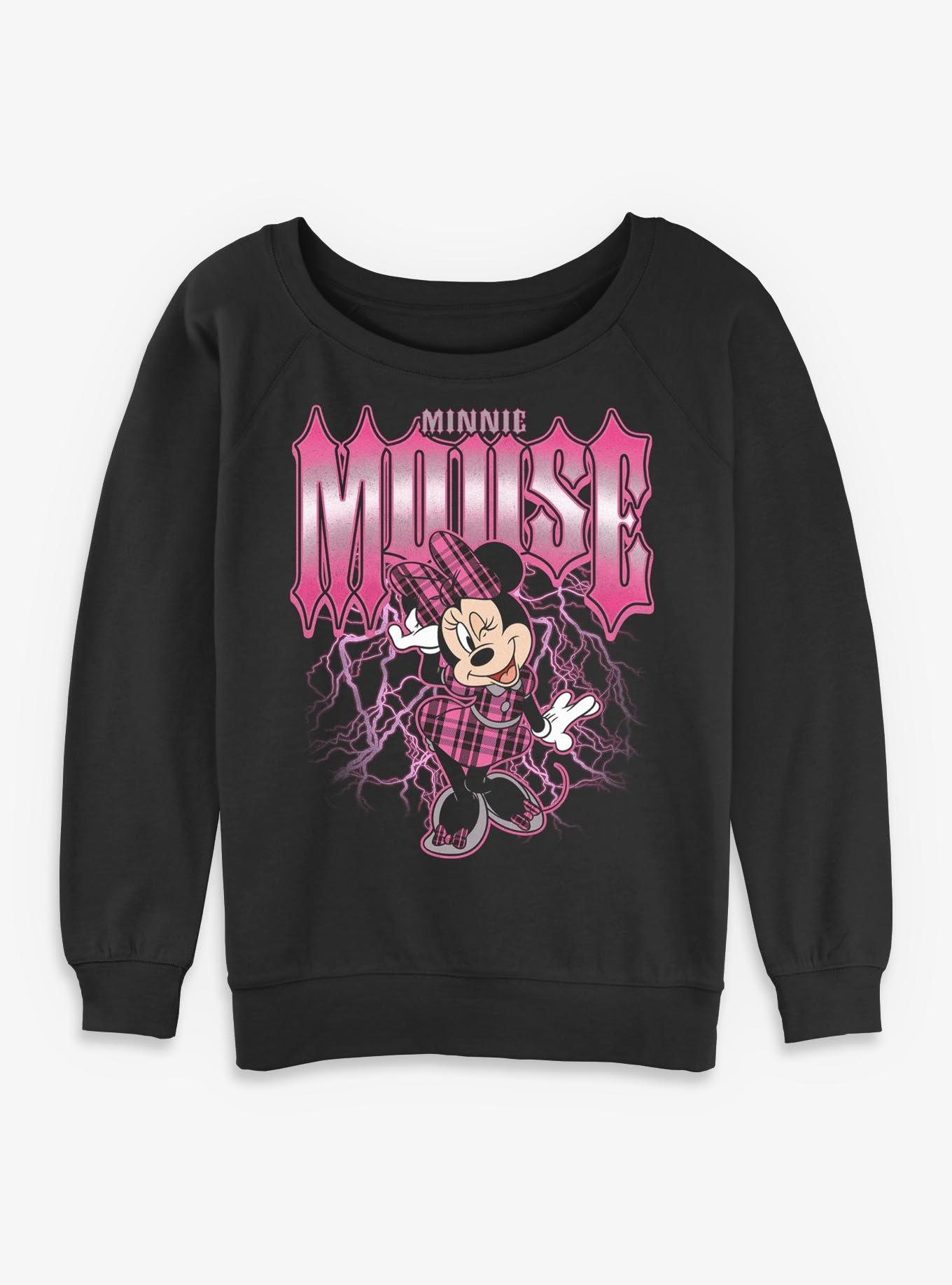 Disney Minnie Mouse Lightning Womens Slouchy Sweatshirt Her Universe Exclusive, , hi-res