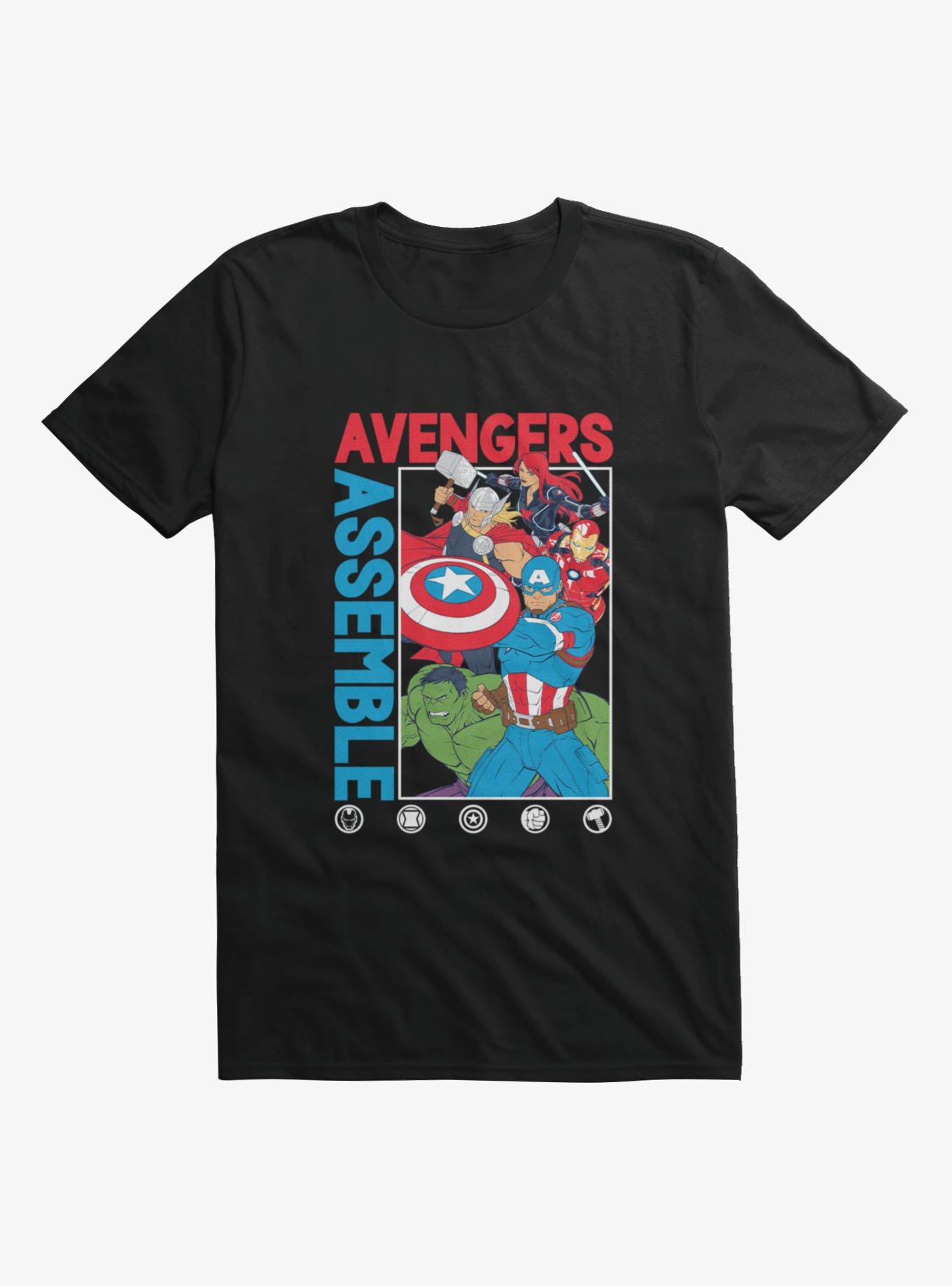 Marvel Comics Retro Classic Avengers Assemble Color Panel T-Shirt, , hi-res