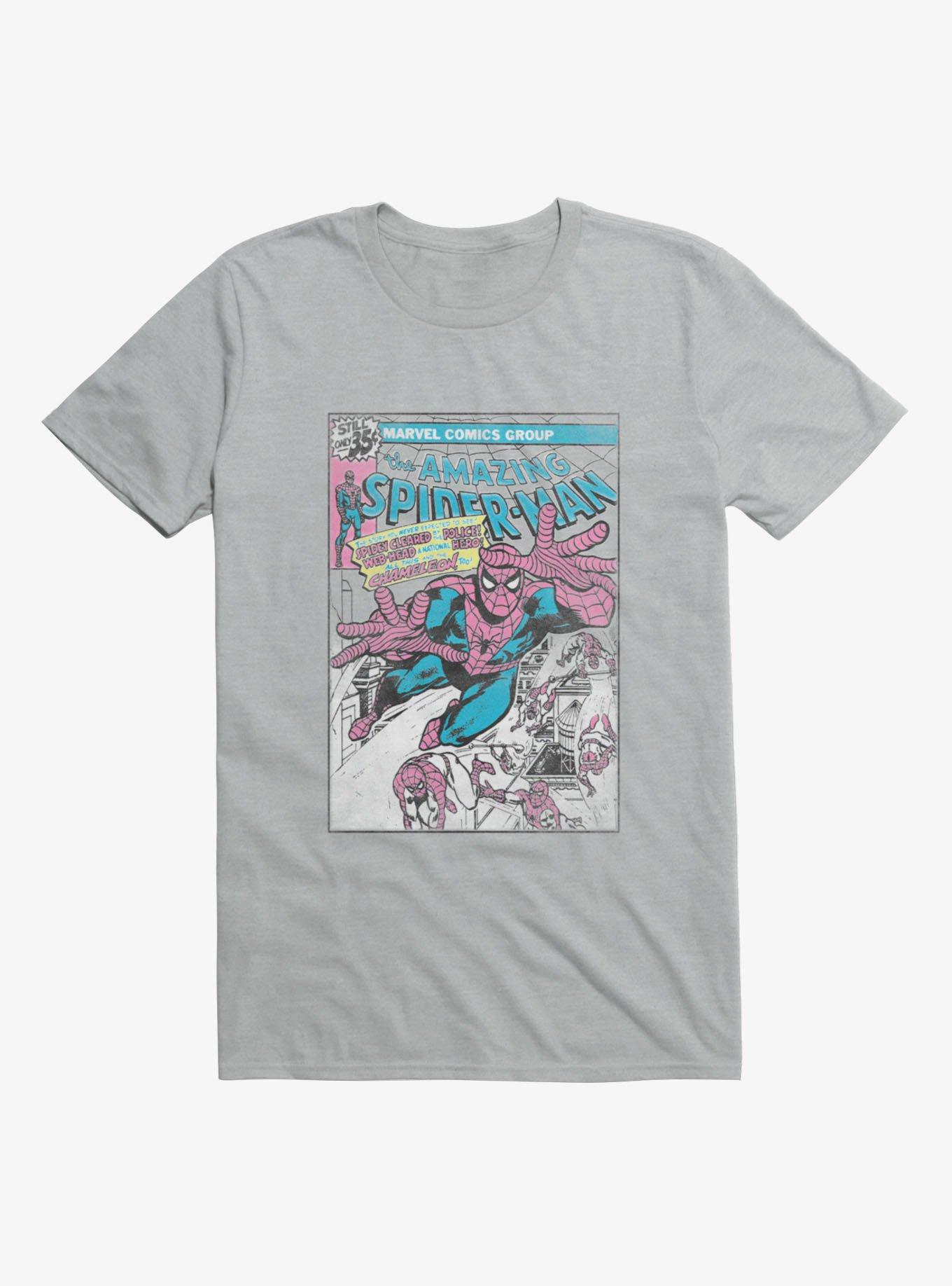 Marvel Comics Spider-Man Web Slinging 70's Cover T-Shirt