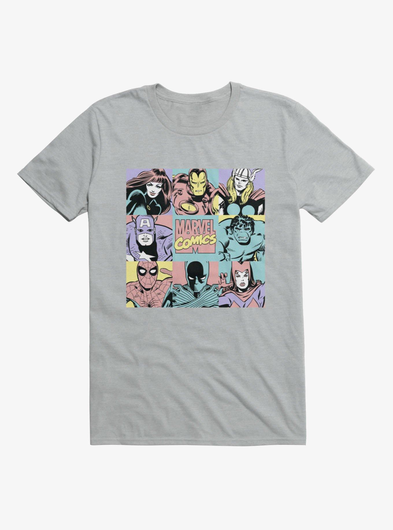 Marvel Comics Retro Avengers Heroes Action Pose T-Shirt
