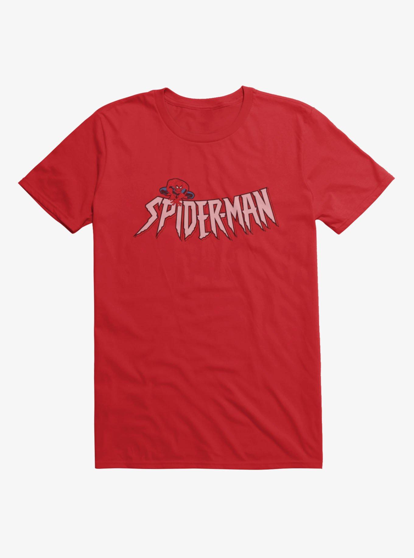 Marvel Spider-Man Vintage Web Scene Logo T-Shirt, , hi-res