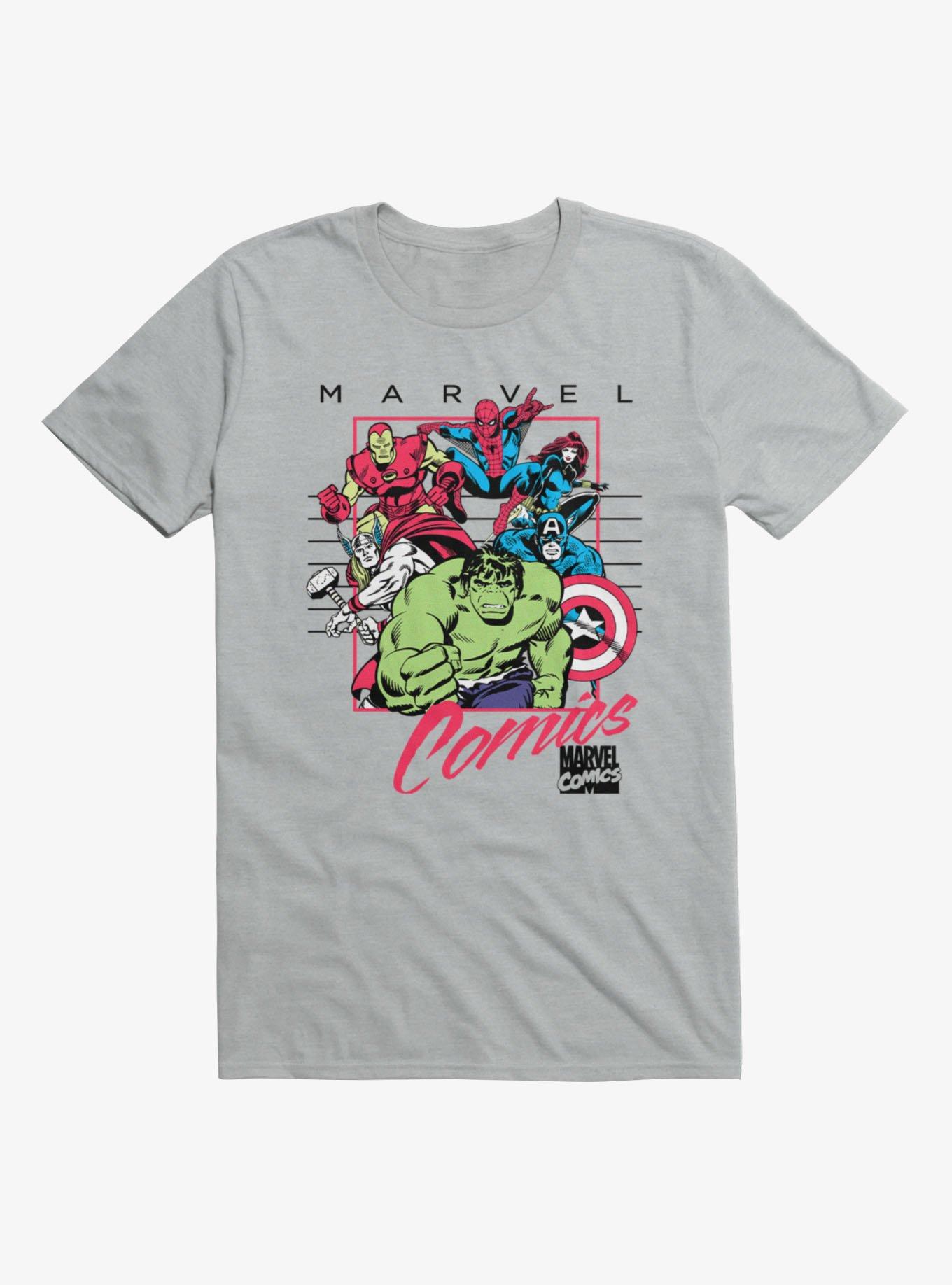 Marvel Comics Avengers Team Group Portrait Iconic Heroes T-Shirt