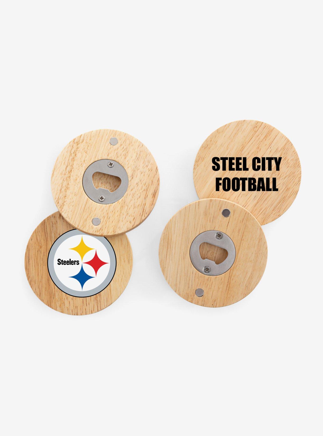 NFL Pittsburgh Steelers Coaster Magnets With Bottle Openers Set of 4, , hi-res