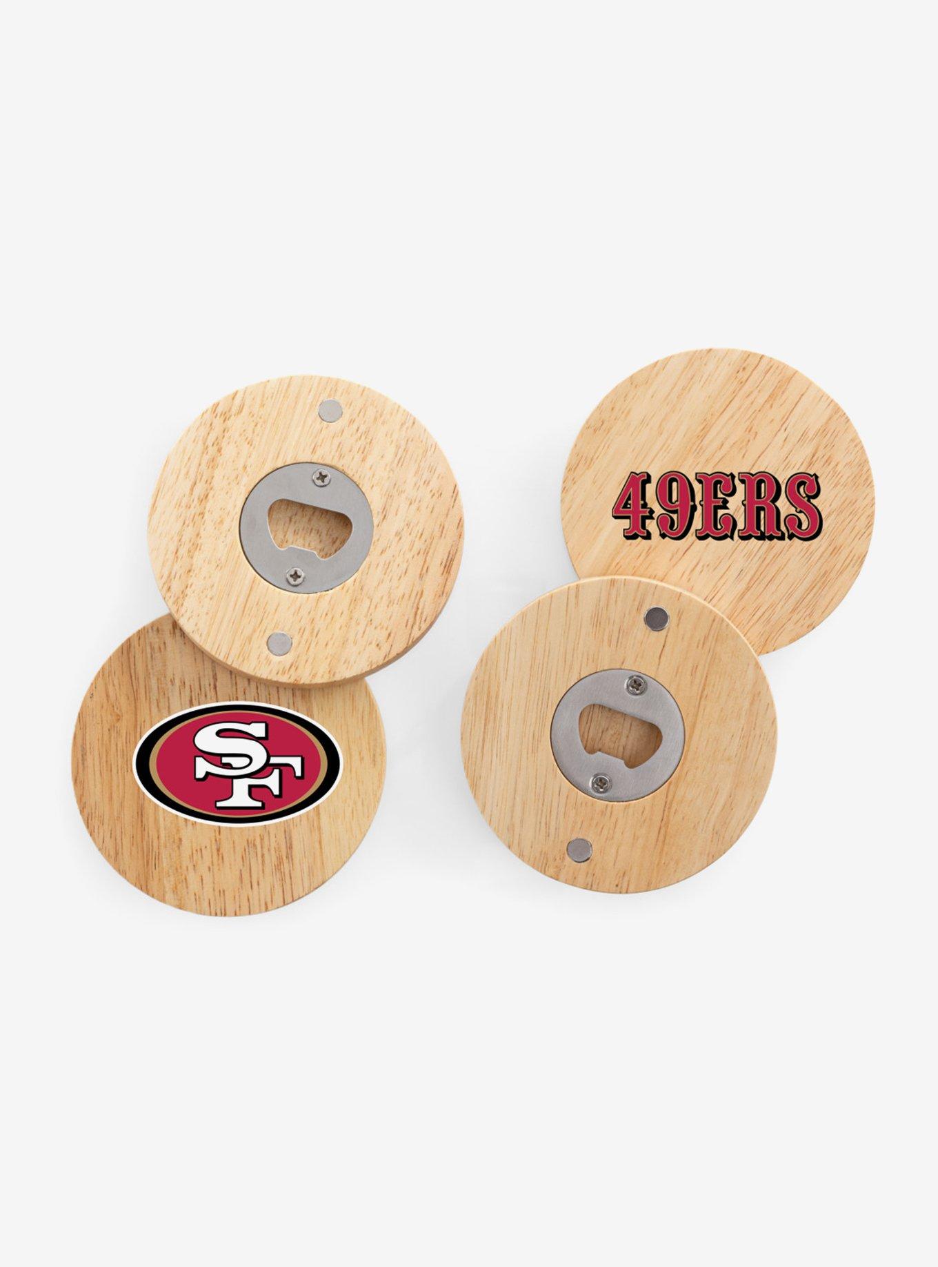 NFL San Francisco 49ers Coaster Magnets With Bottle Openers Set of 4