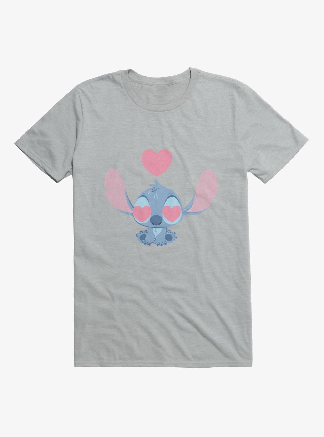Disney Lilo & Stitch With Heart Eyes Valentine's Day T-Shirt