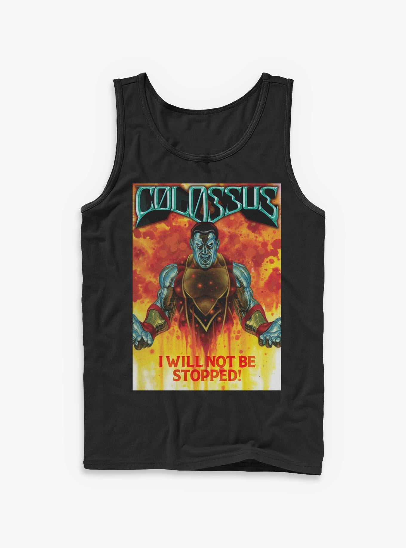 Marvel X-Men Colossus Not Be Stopped Tank, BLACK, hi-res view 1