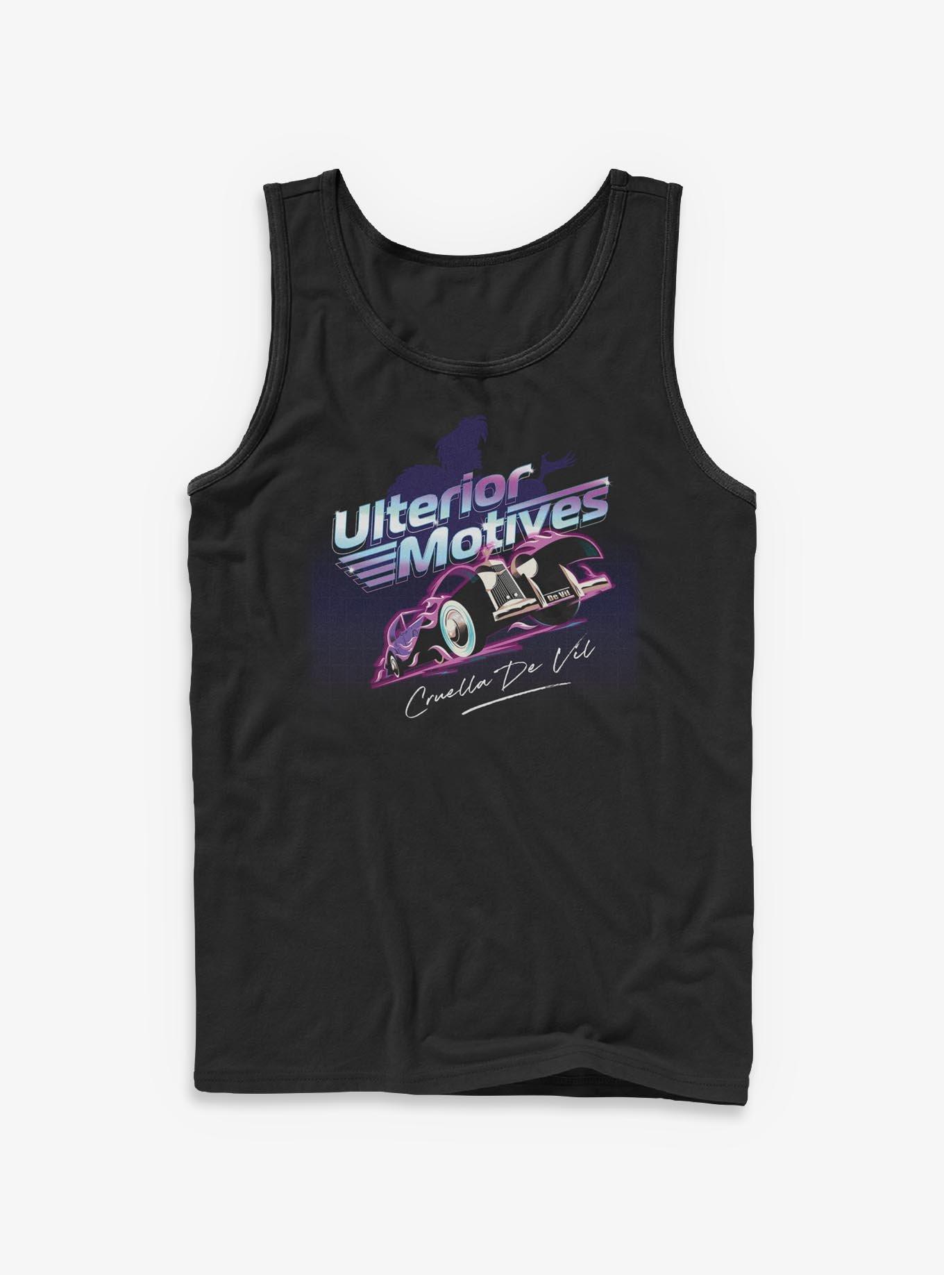 Disney Villains Ulterior Motives Cruella Tank, BLACK, hi-res view 1