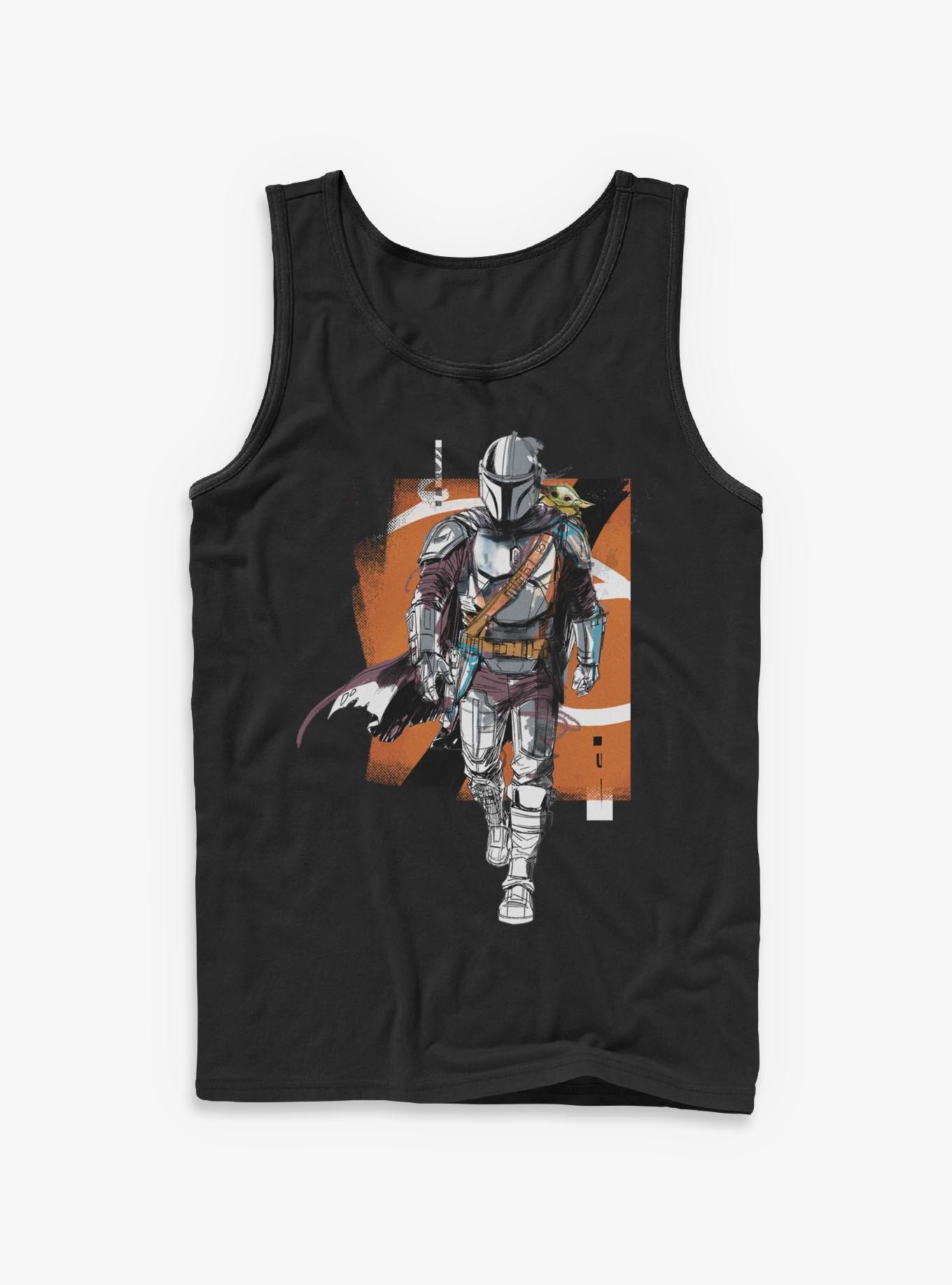 Star Wars The Mandalorian & Grogu Watercolor Tank