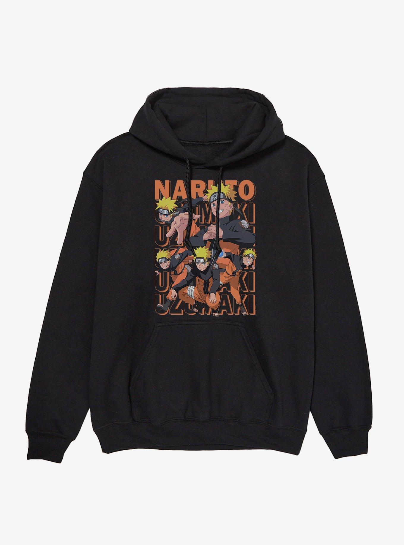 Naruto Shippuden Pose Collage Uzumaki Repeat Hoodie, , hi-res
