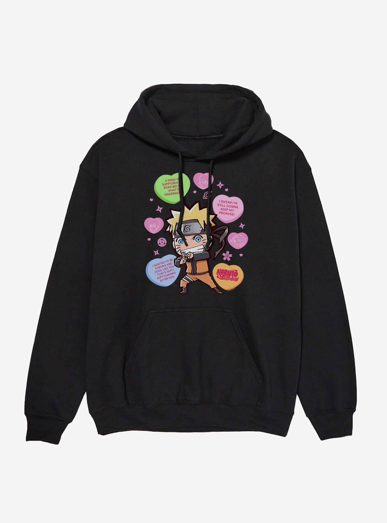 Naruto Shippuden Candy Hearts Hoodie, , hi-res