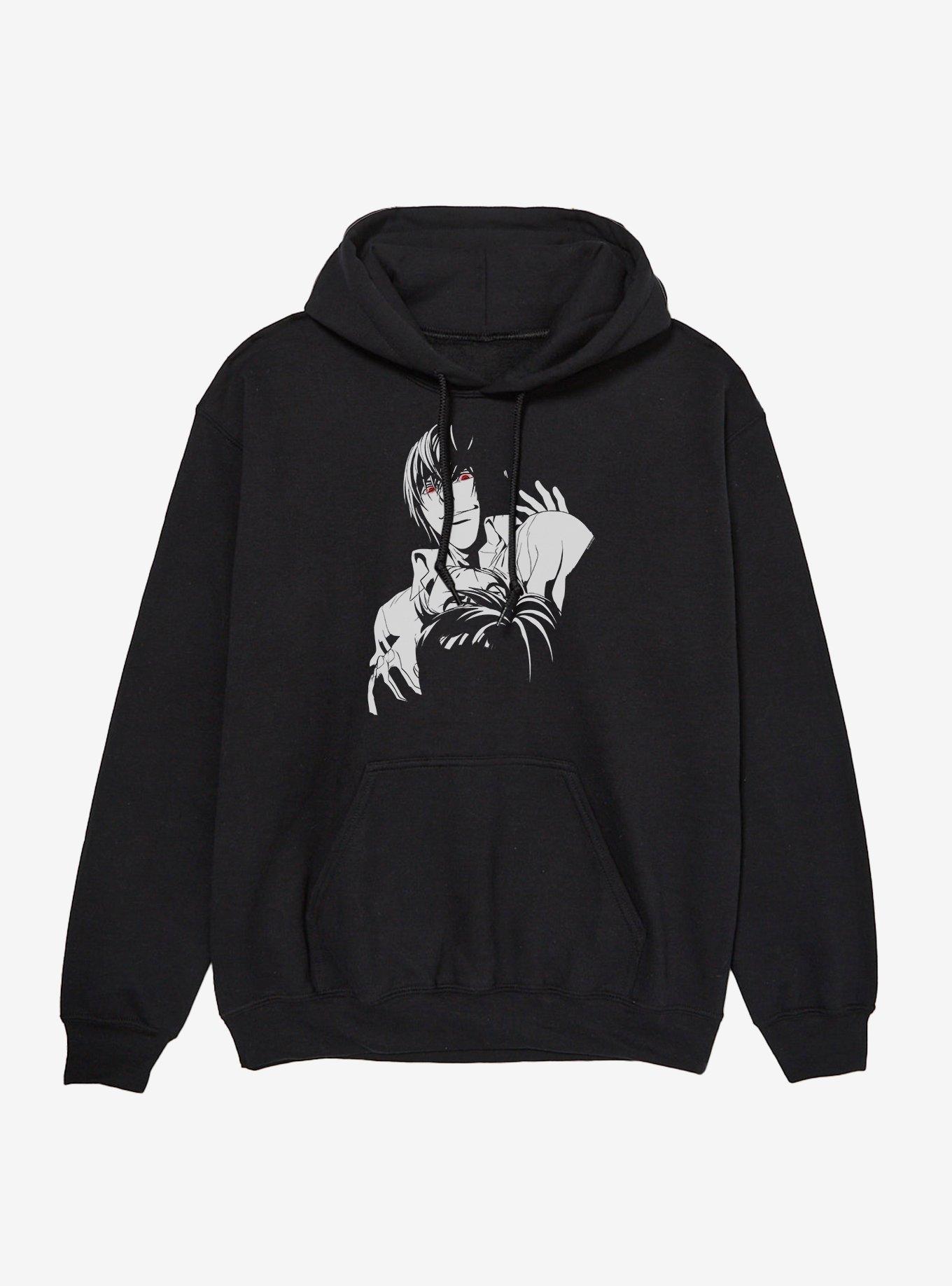 Death Note Light Shinigami Eyes Hoodie, BLACK, hi-res view 1
