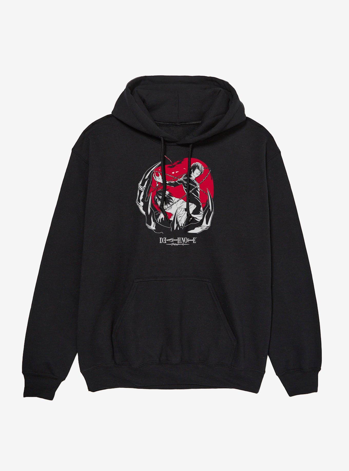Death Note Light & L Chained Apple Hoodie, , hi-res