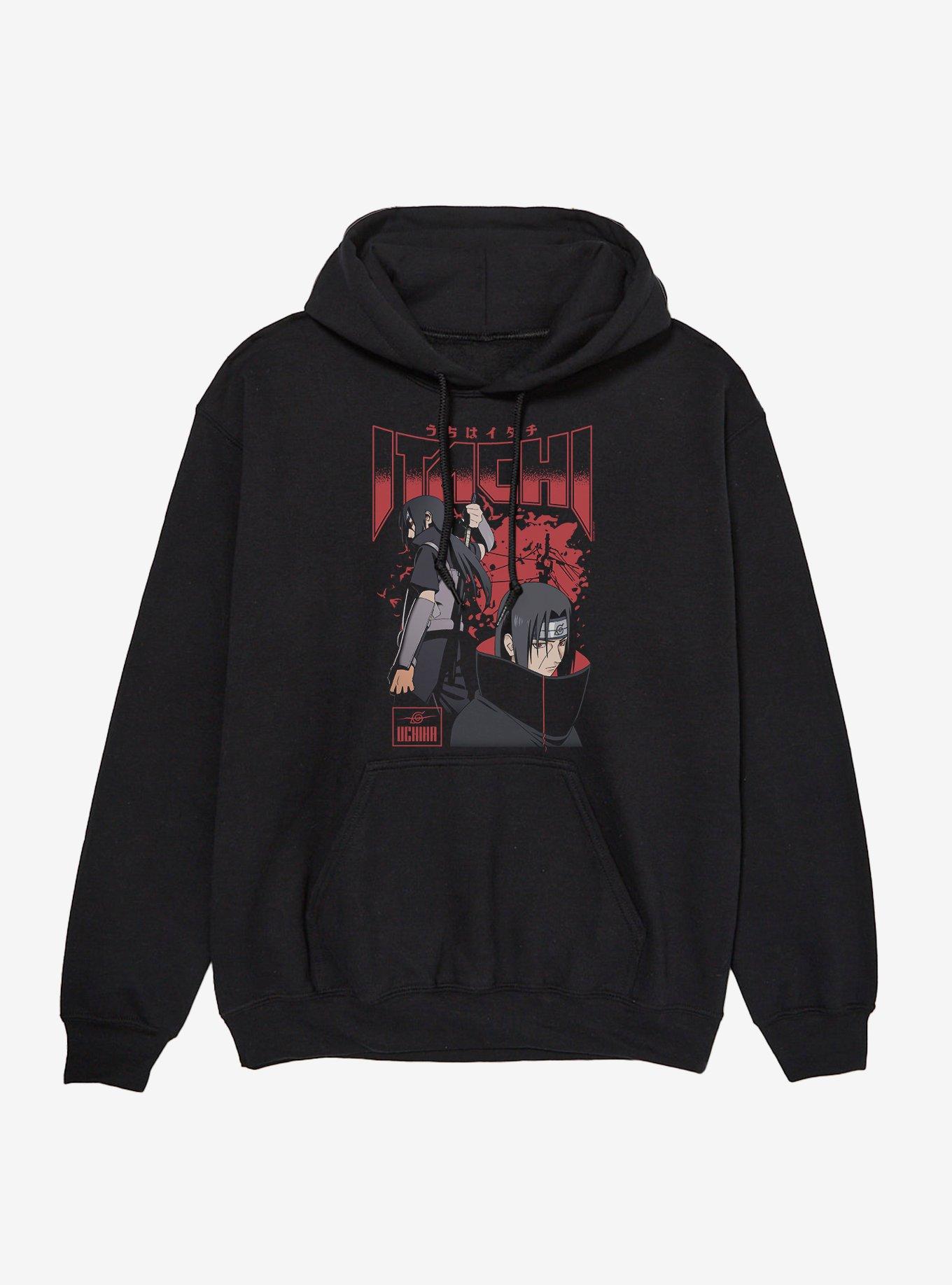 Naruto Shippuden Itachi Uchiha Collage Splatter Hoodie, , hi-res