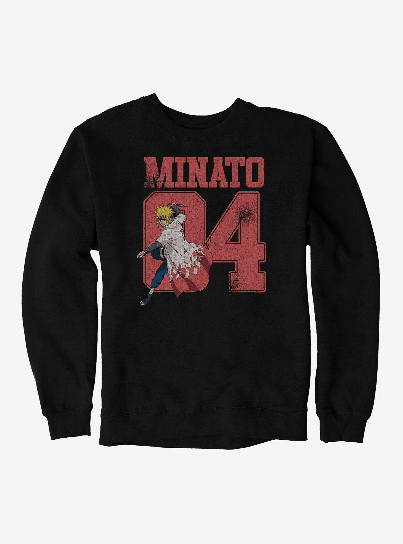 Naruto Shippuden Vintage Number Minato 4th Hokage Sweatshirt, BLACK, hi-res view 1