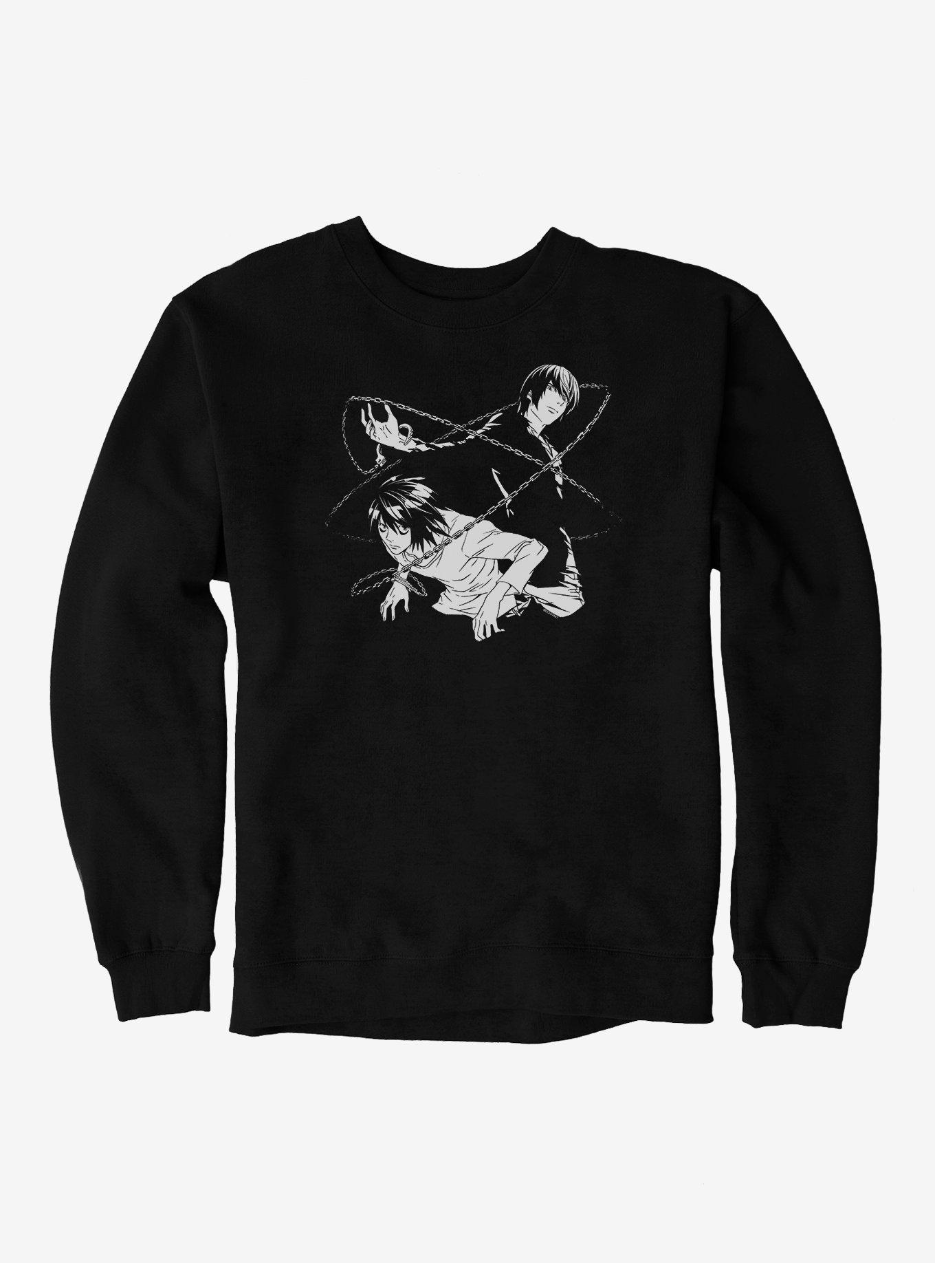 Death Note Light And L Chains Sweatshirt, BLACK, hi-res view 1