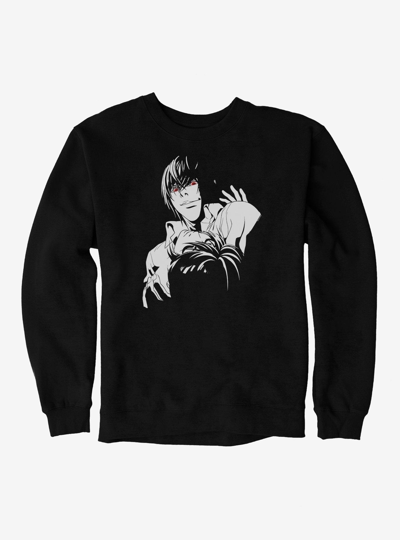 Death Note Light Shinigami Eyes Sweatshirt, BLACK, hi-res view 1